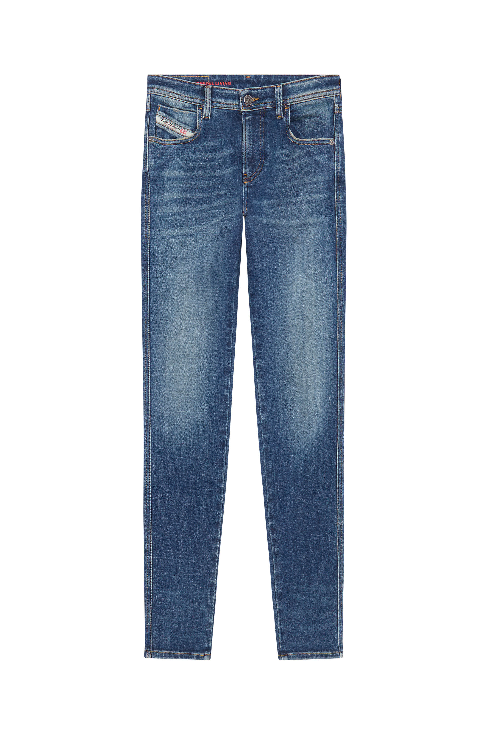 Diesel - 2015 BABHILA 09D99 Skinny Jeans, Bleu moyen - Image 2