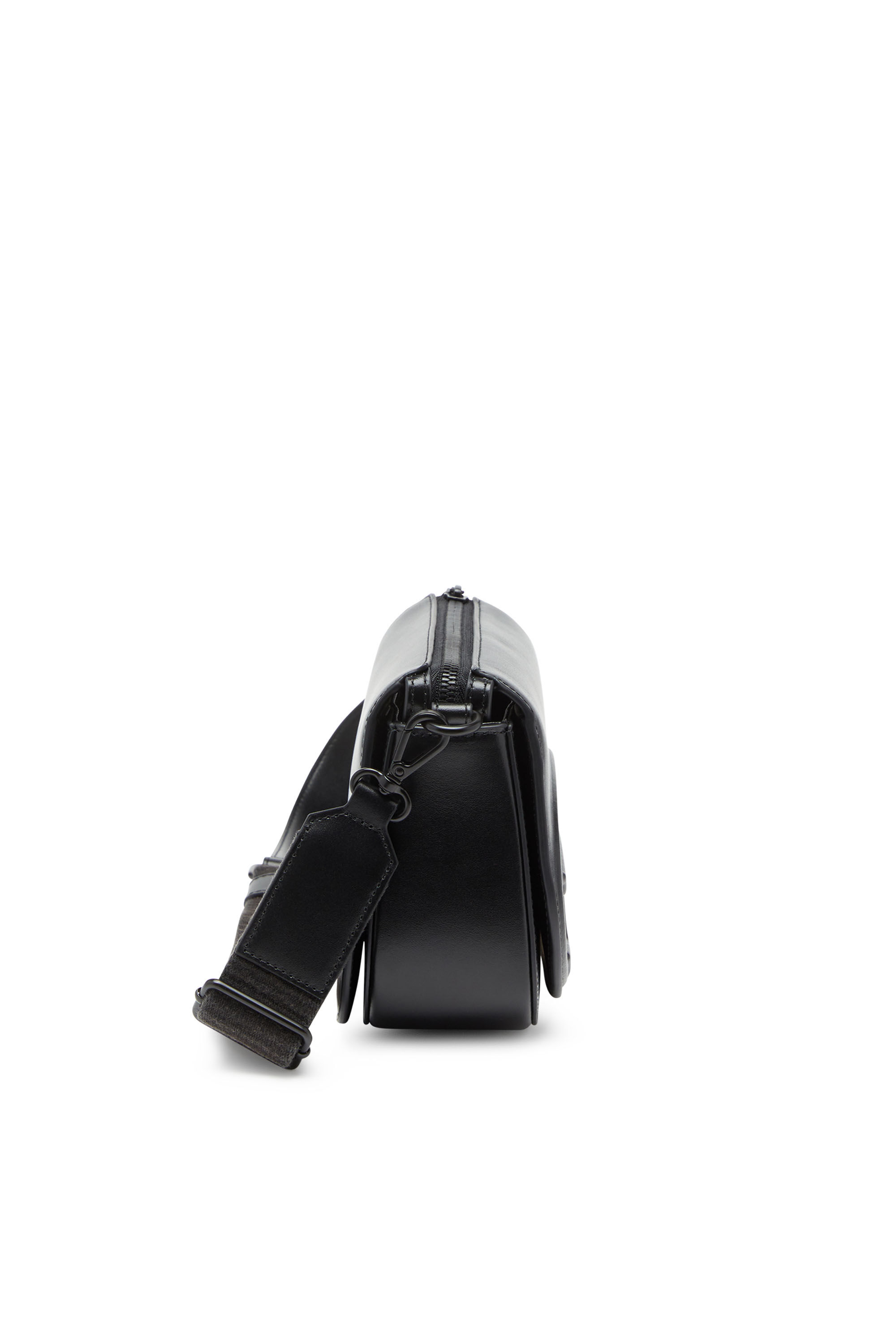 Women s Camera bag in premium leather Black Diesel