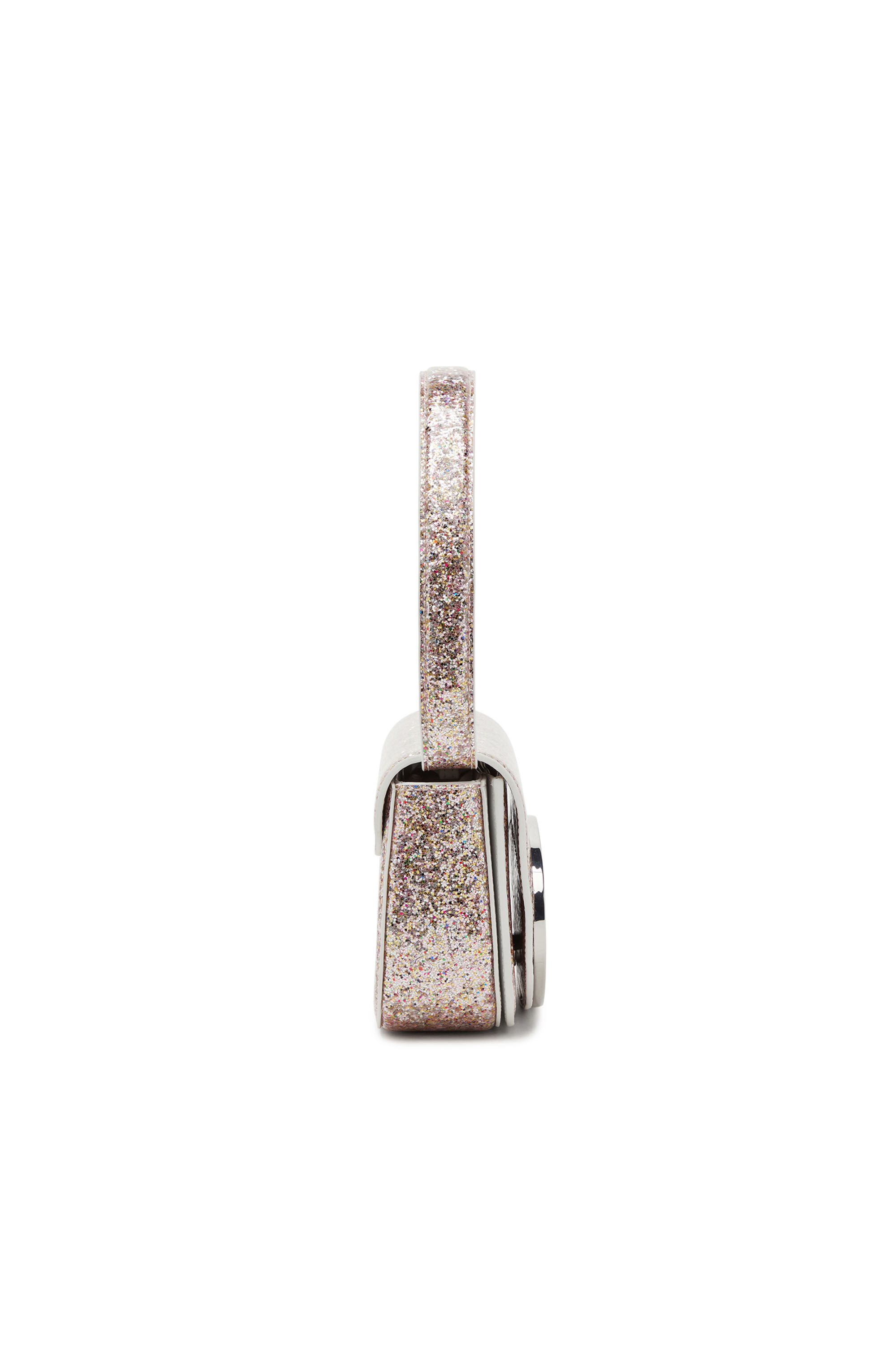 Diesel - 1DR, Female's 1DR-Iconic shoulder bag with macro glitter in Pink - 4