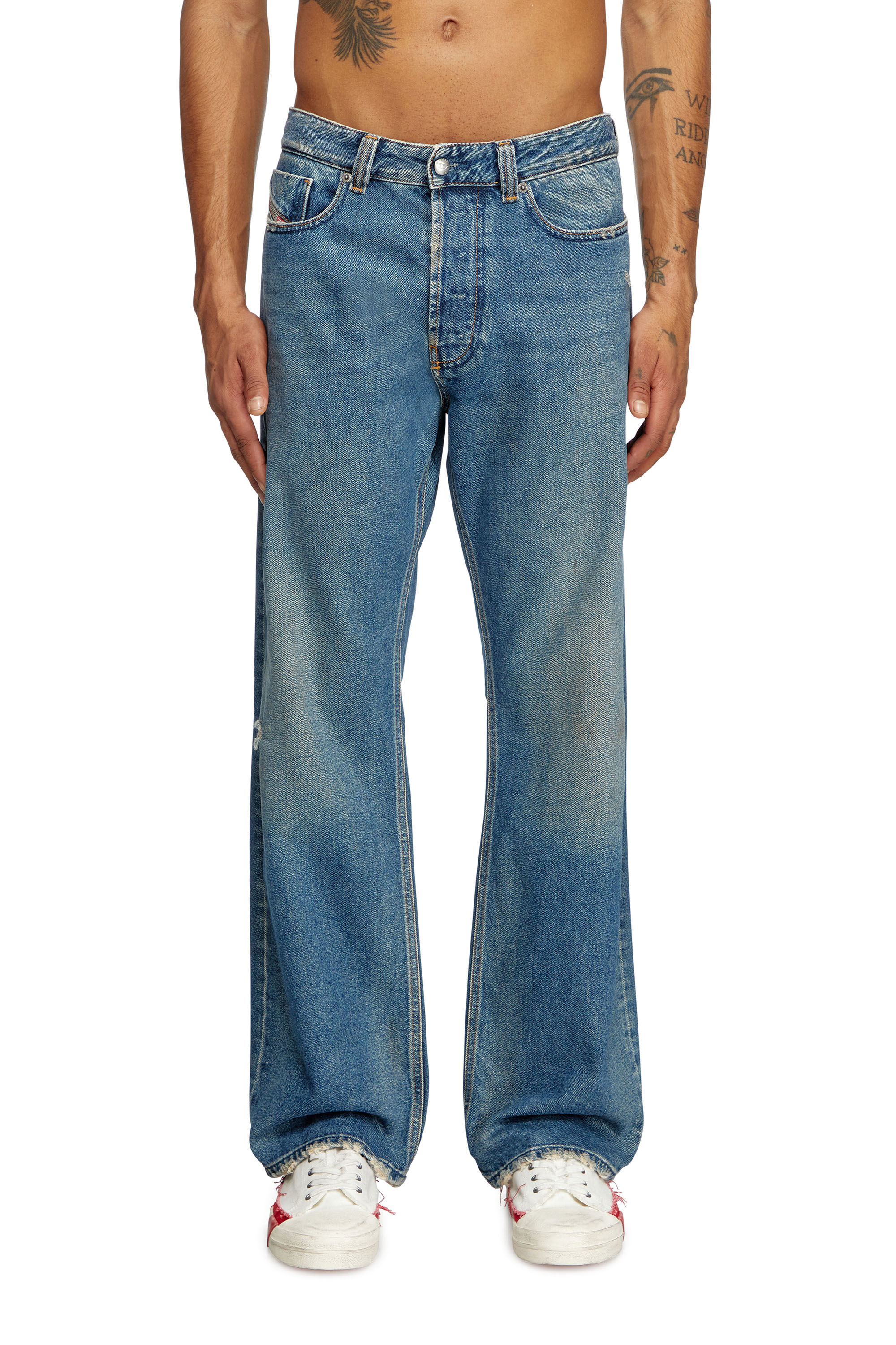 Diesel - Male's Relaxed Jeans 1980 D-Eeper 09J79, Medium Blue - 3