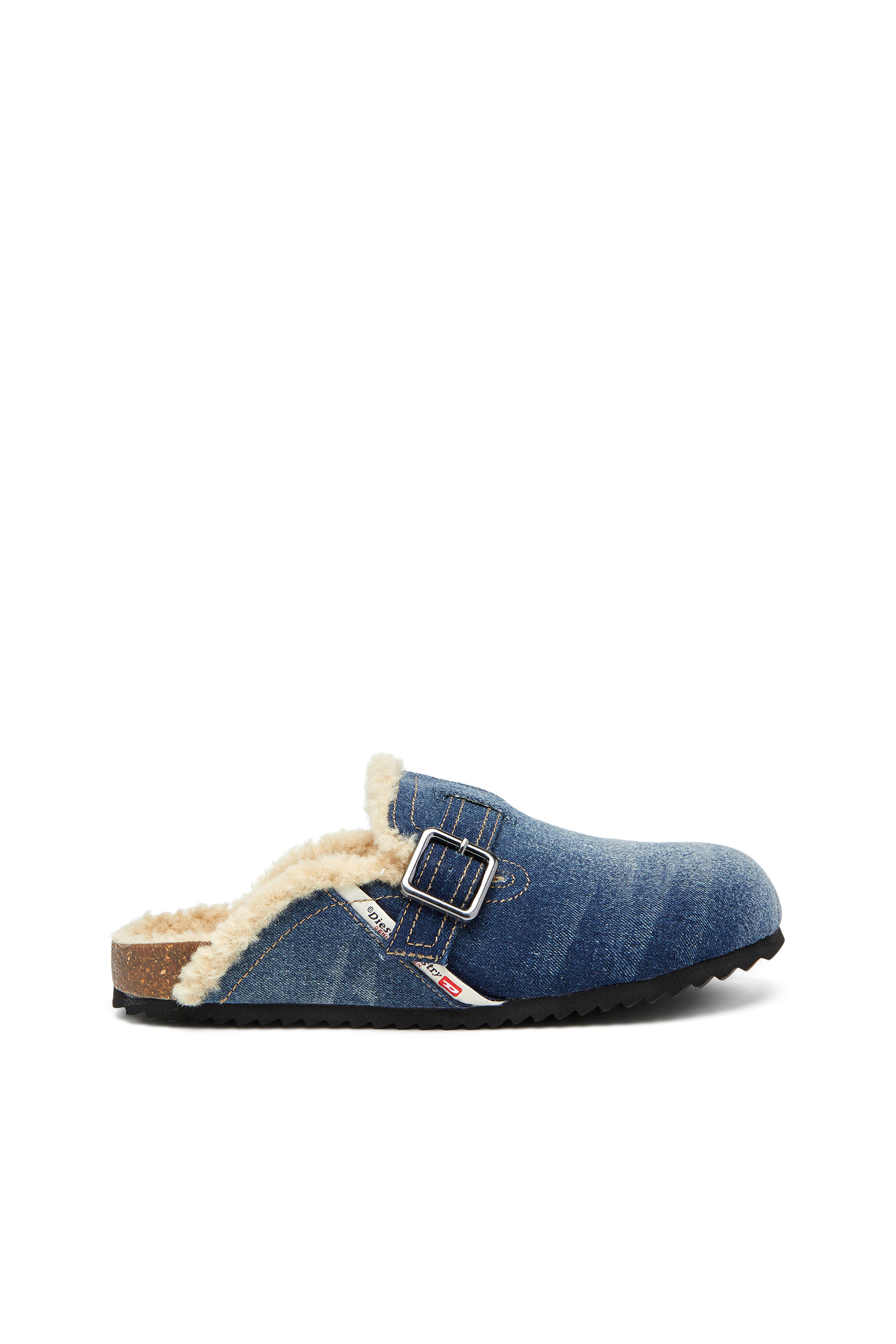 Diesel - D-WOODSTOCK X, Male's D-Woodstock-Denim mules with fluffy lining in Blue - 1