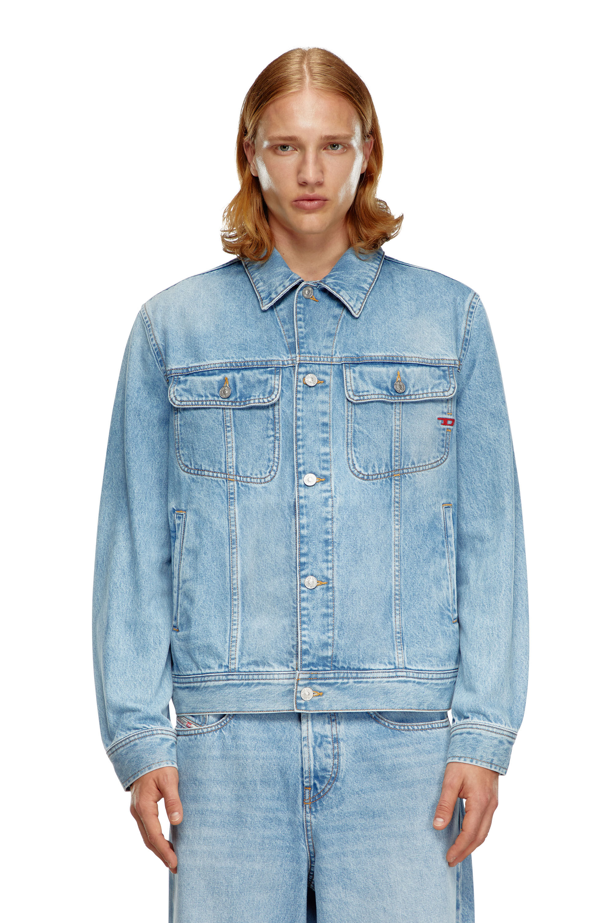 Men s Regular fit trucker jacket Blue Diesel