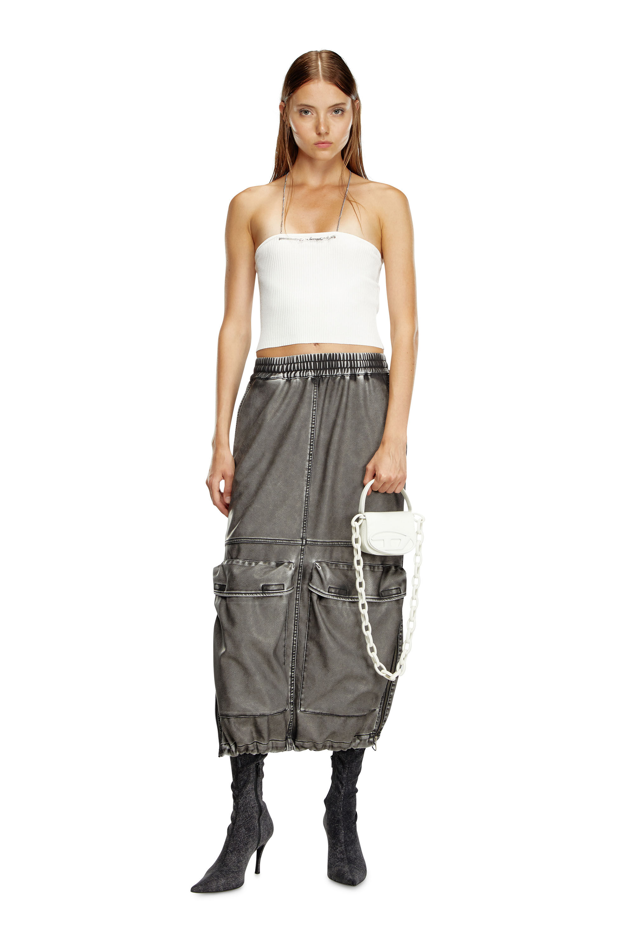 Diesel - 1DR XS, Female's 1DR Xs-Iconic mini bag in matte leather in White - 7