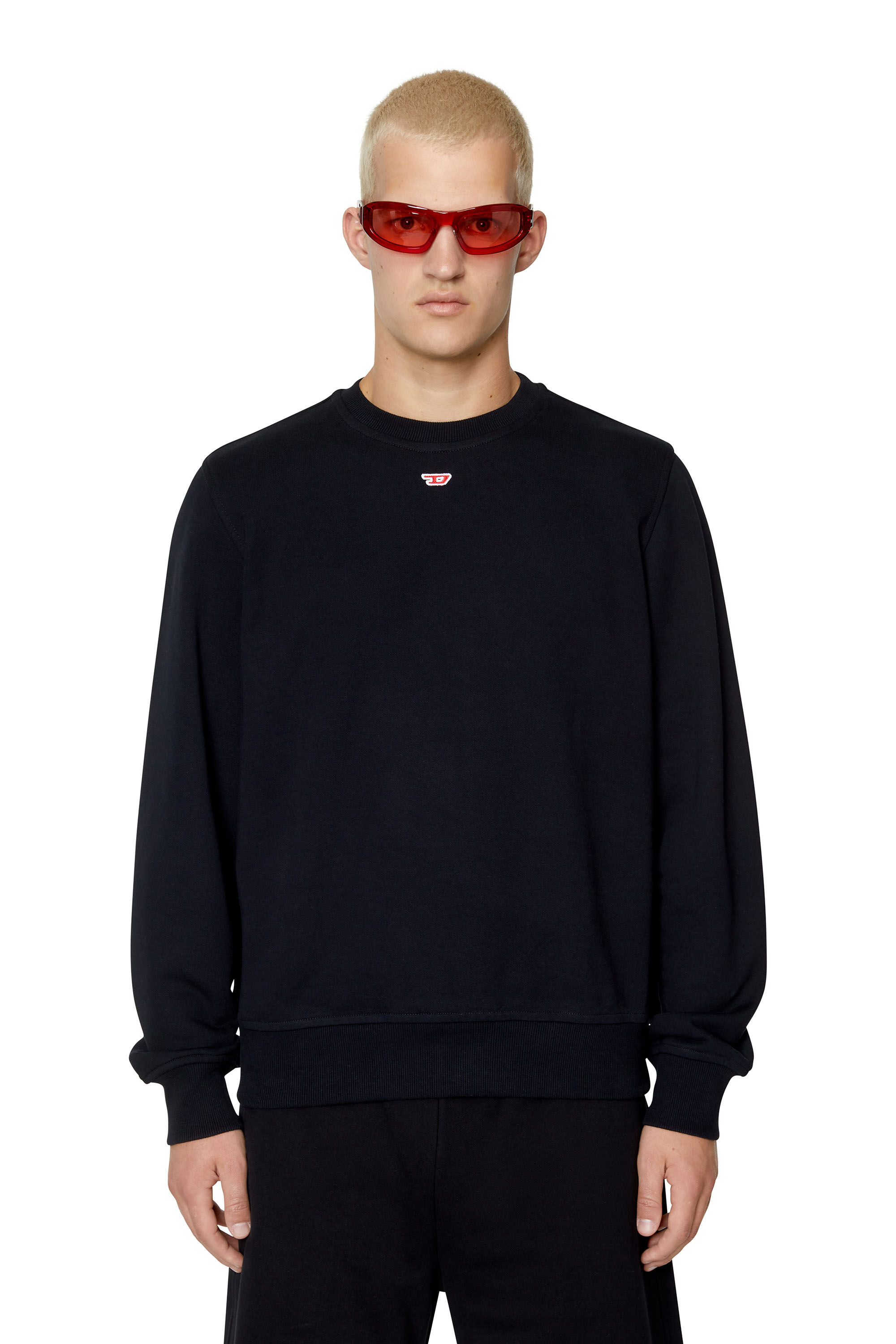 Diesel - S-GINN-D, Unisex's Sweatshirt with mini D patch in Black - 3