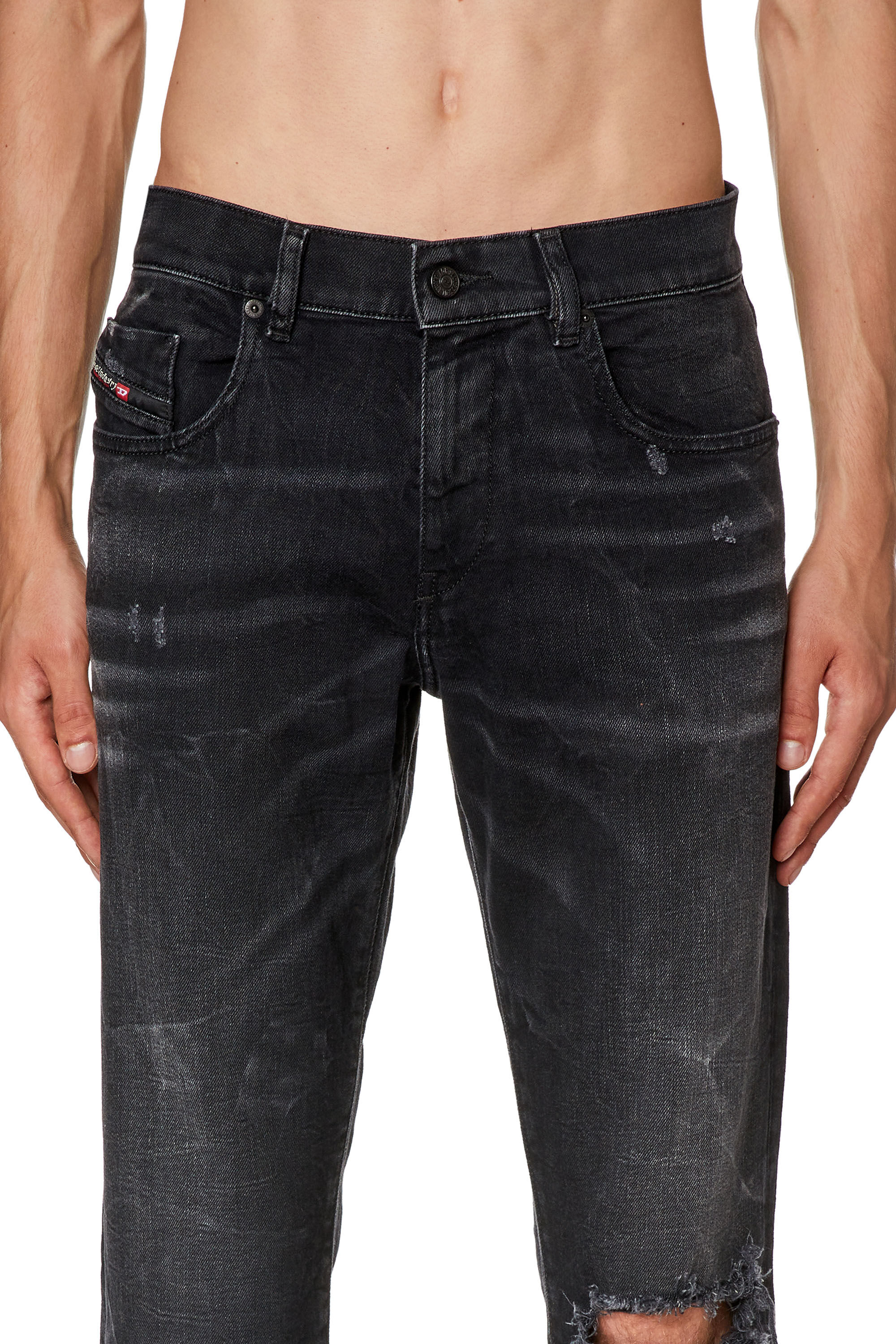 Diesel - Slim Jeans 2019 D-Strukt E69DV, Black/Dark Grey - Image 5