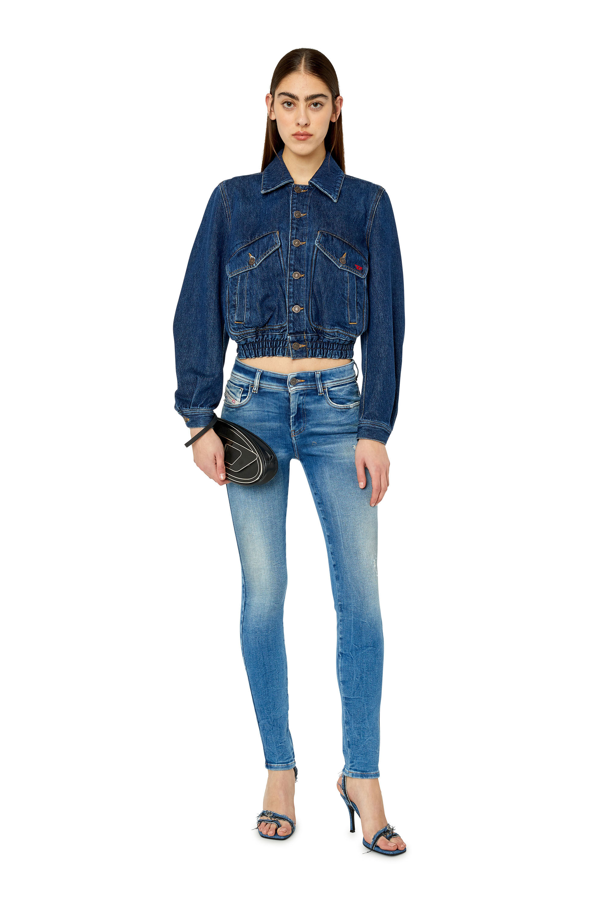 2017 SLANDY Woman super skinny Light blue Jeans Diesel