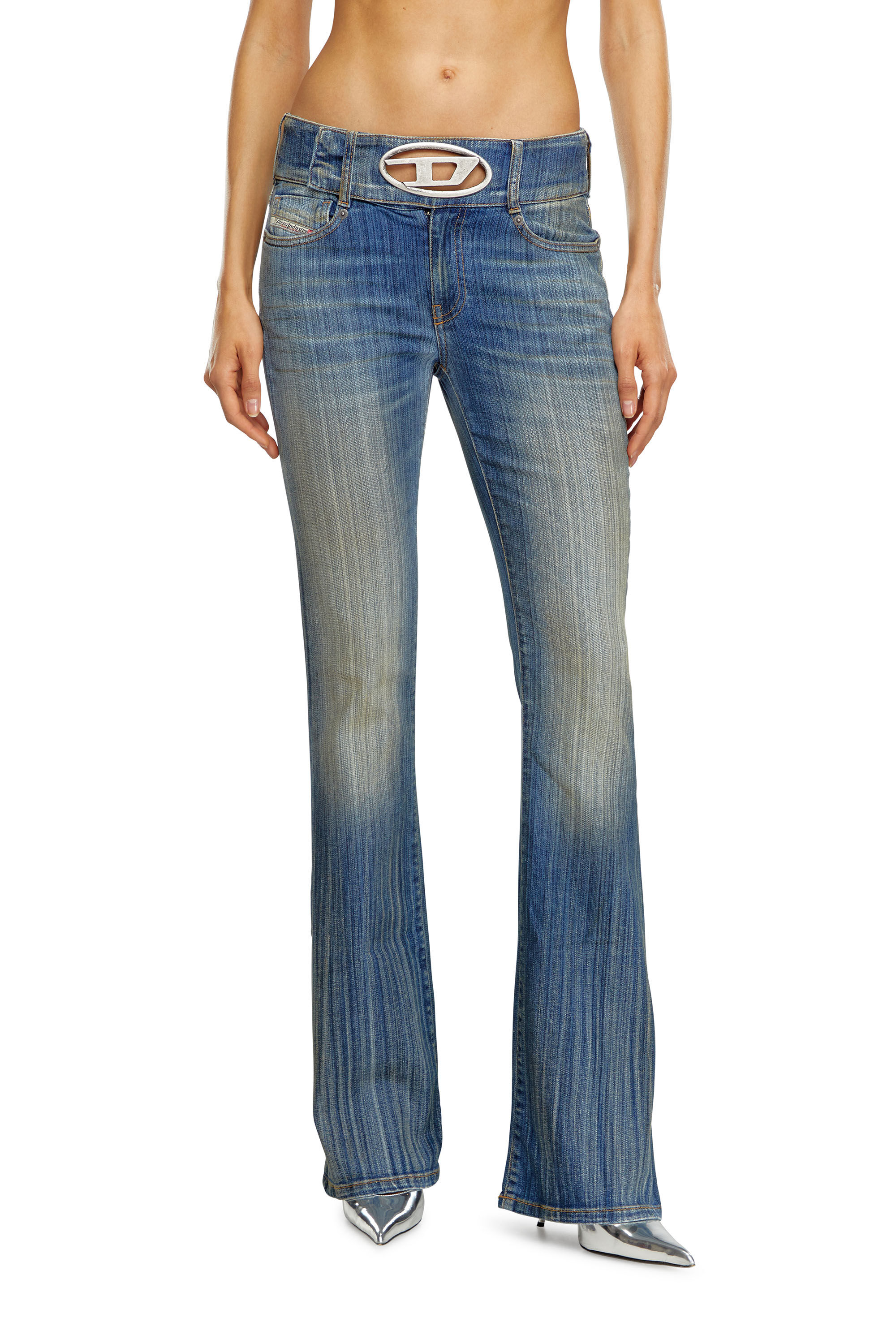 Diesel - Bootcut Jeans D-Propol 0CBCX Femme, Bleu moyen - Image 3