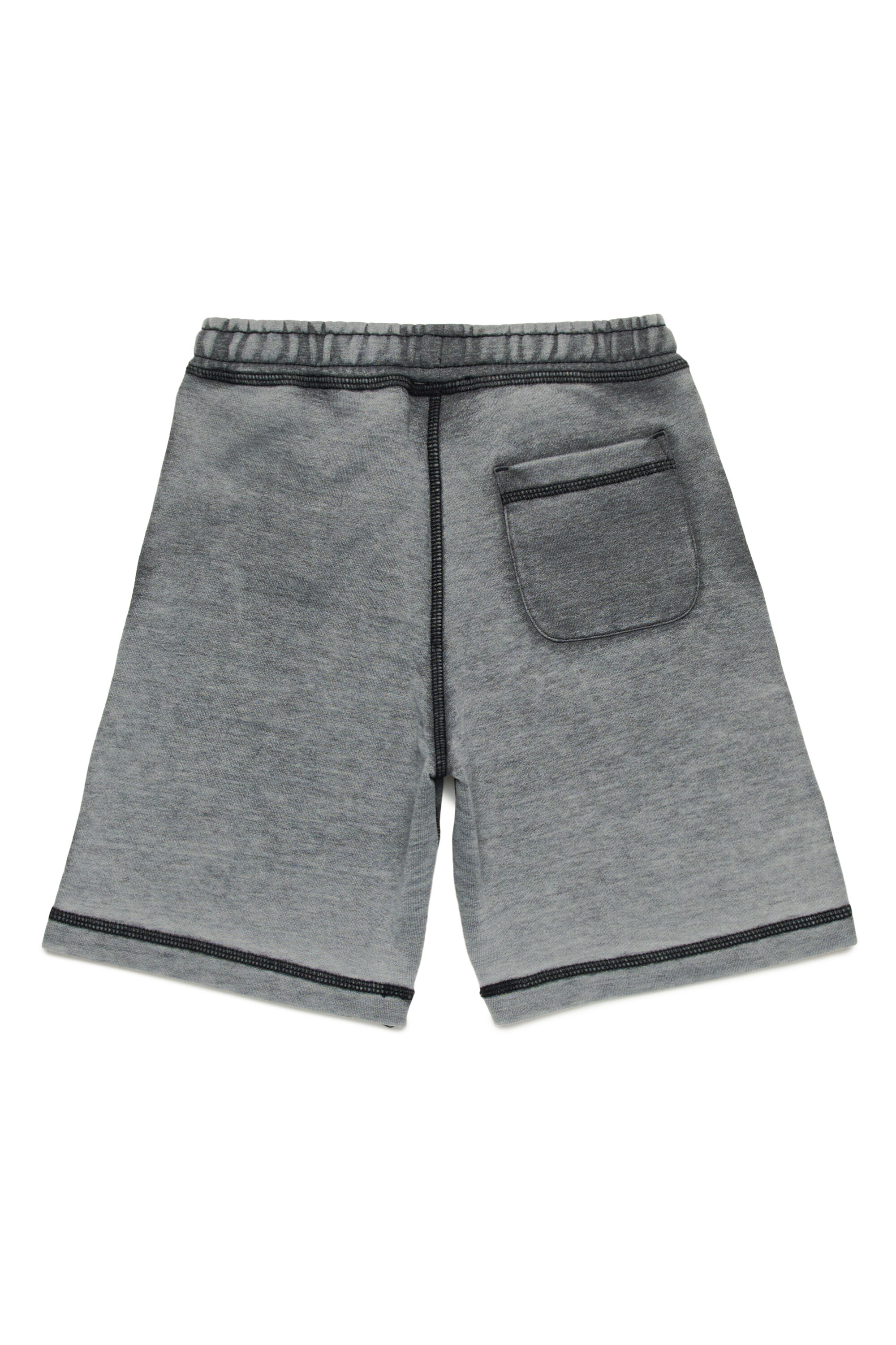 Diesel - PROWN, Short dévoré avec logo Homme in Noir - 2