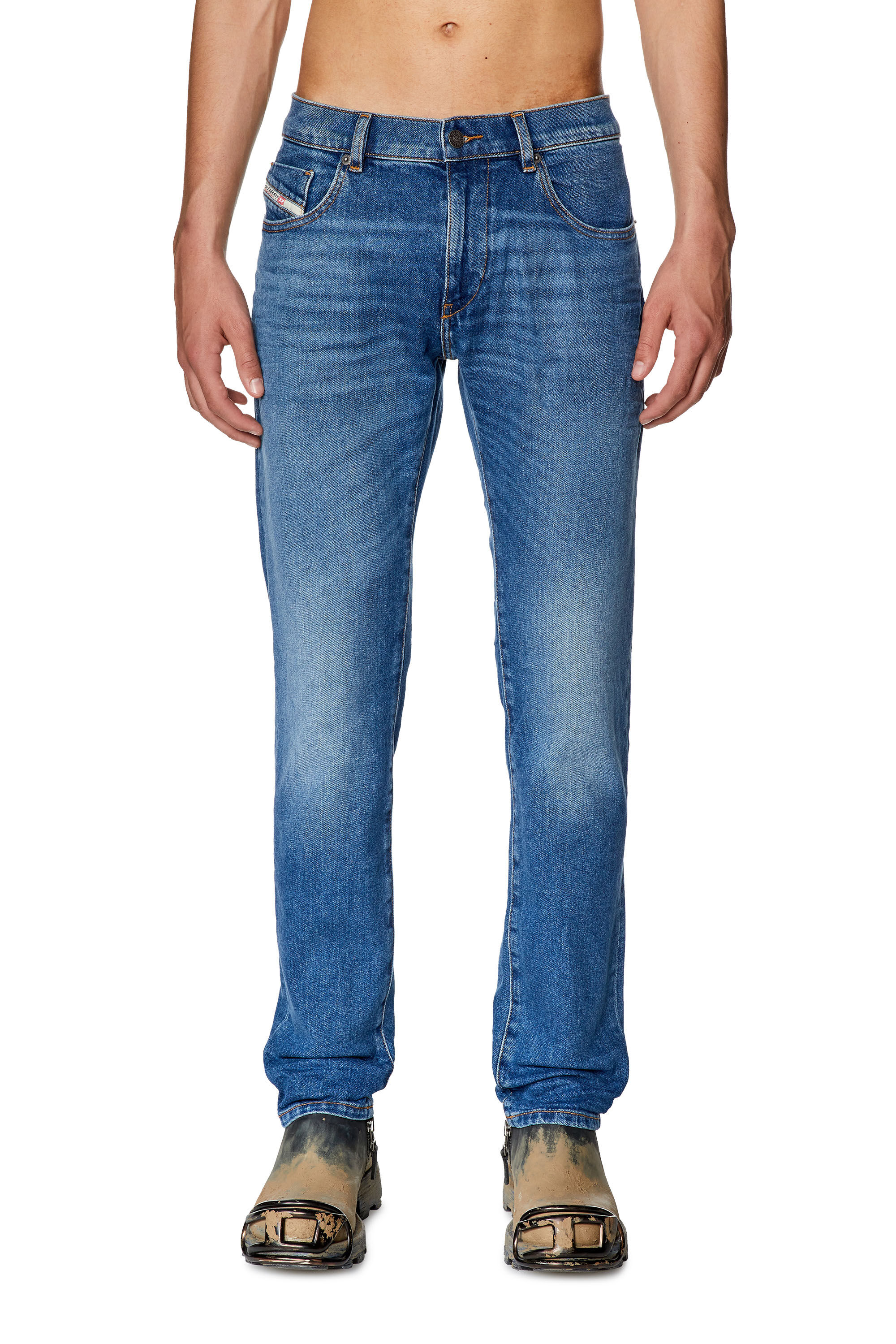 Diesel - Slim Jeans 2019 D-Strukt 0ENAT, Bleu moyen - Image 3