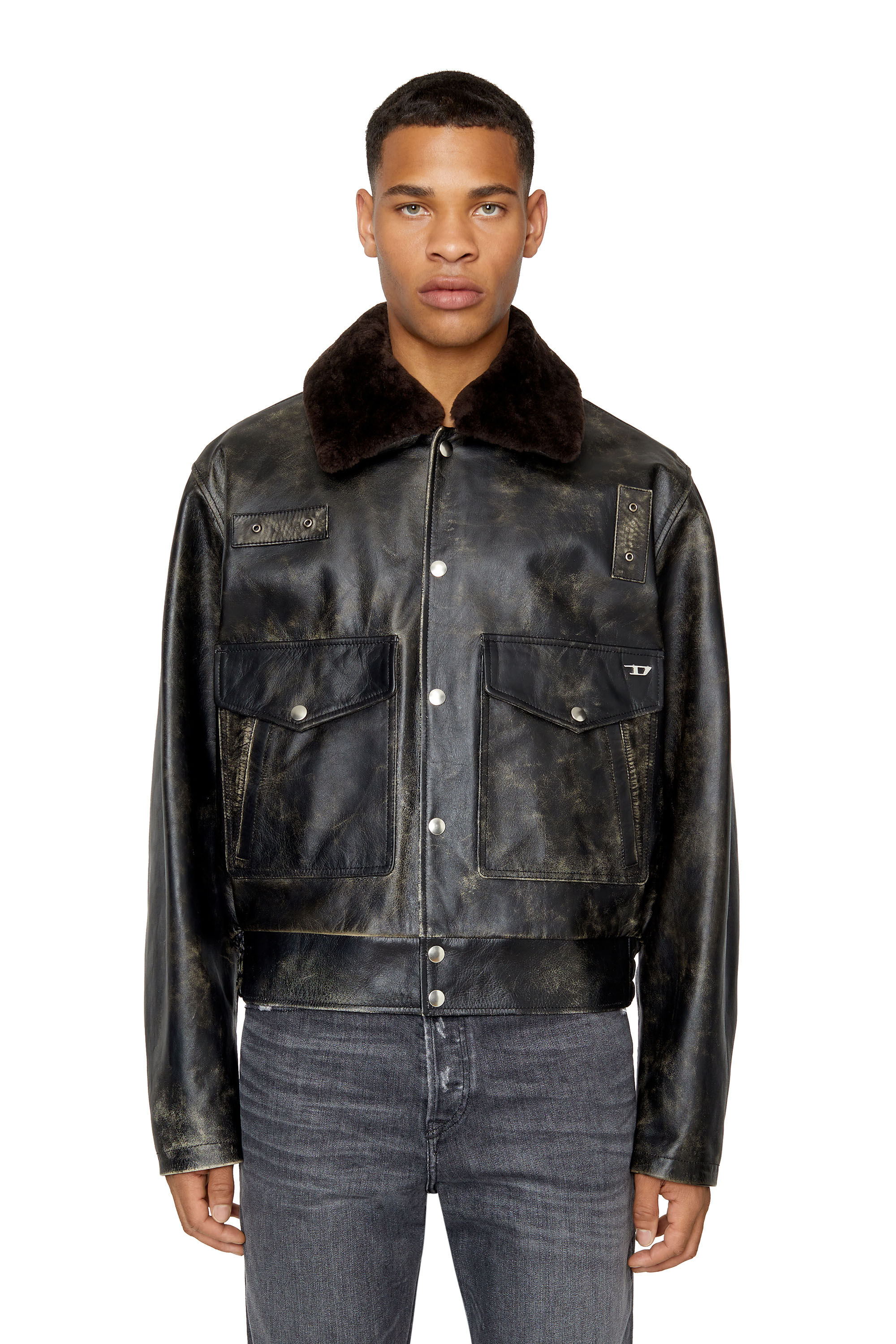 Diesel shearling deals jacket