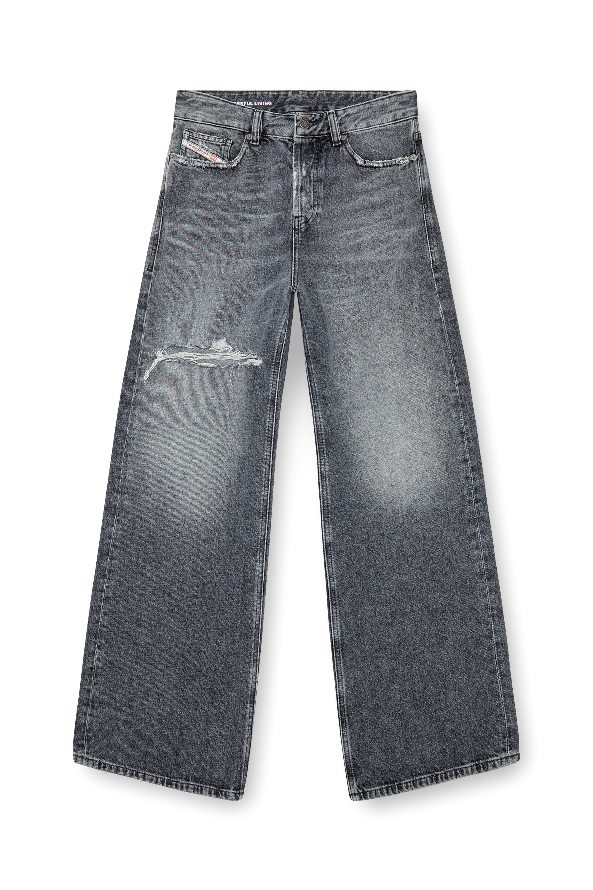 Diesel - Female's Relaxed Jeans 1996 D-Sire 007X4, Black/Dark Grey - 2