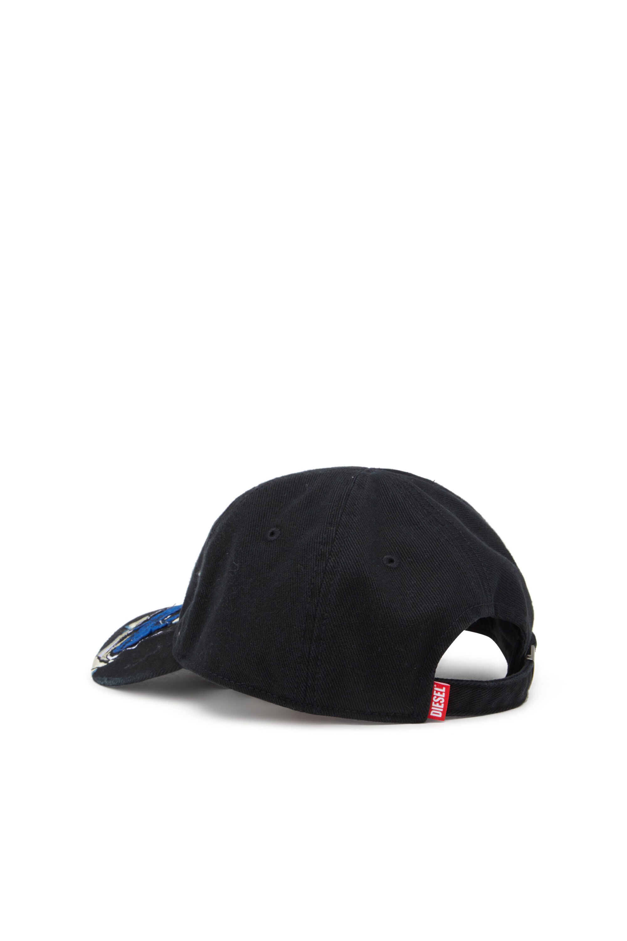 Diesel - C-EIFFEL, Male's Baseball cap with bold Oval D in Black/Blue - 2