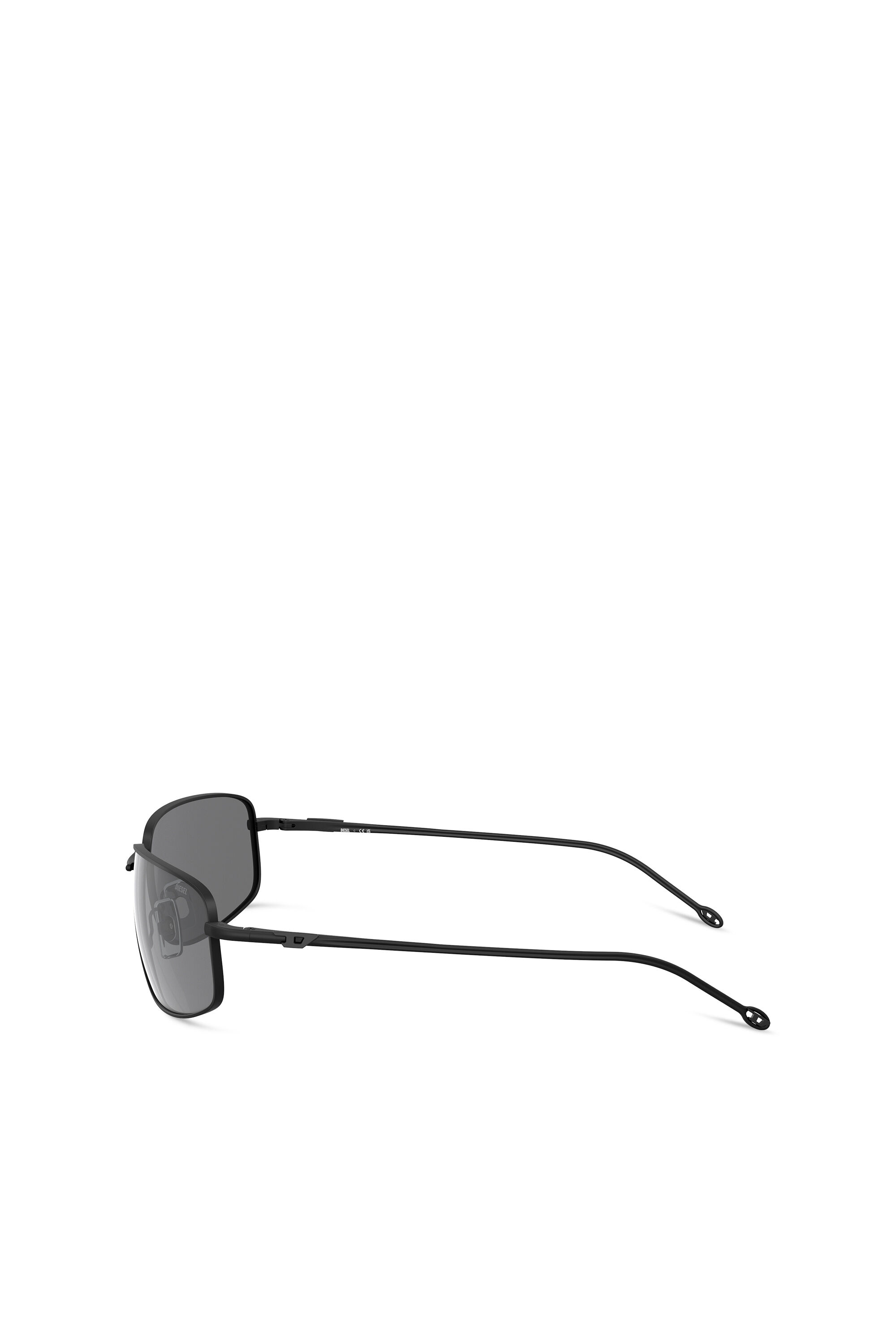 Diesel - 0DL1005, Lunettes de soleil en métal de forme Racer Mixte in Noir - 2
