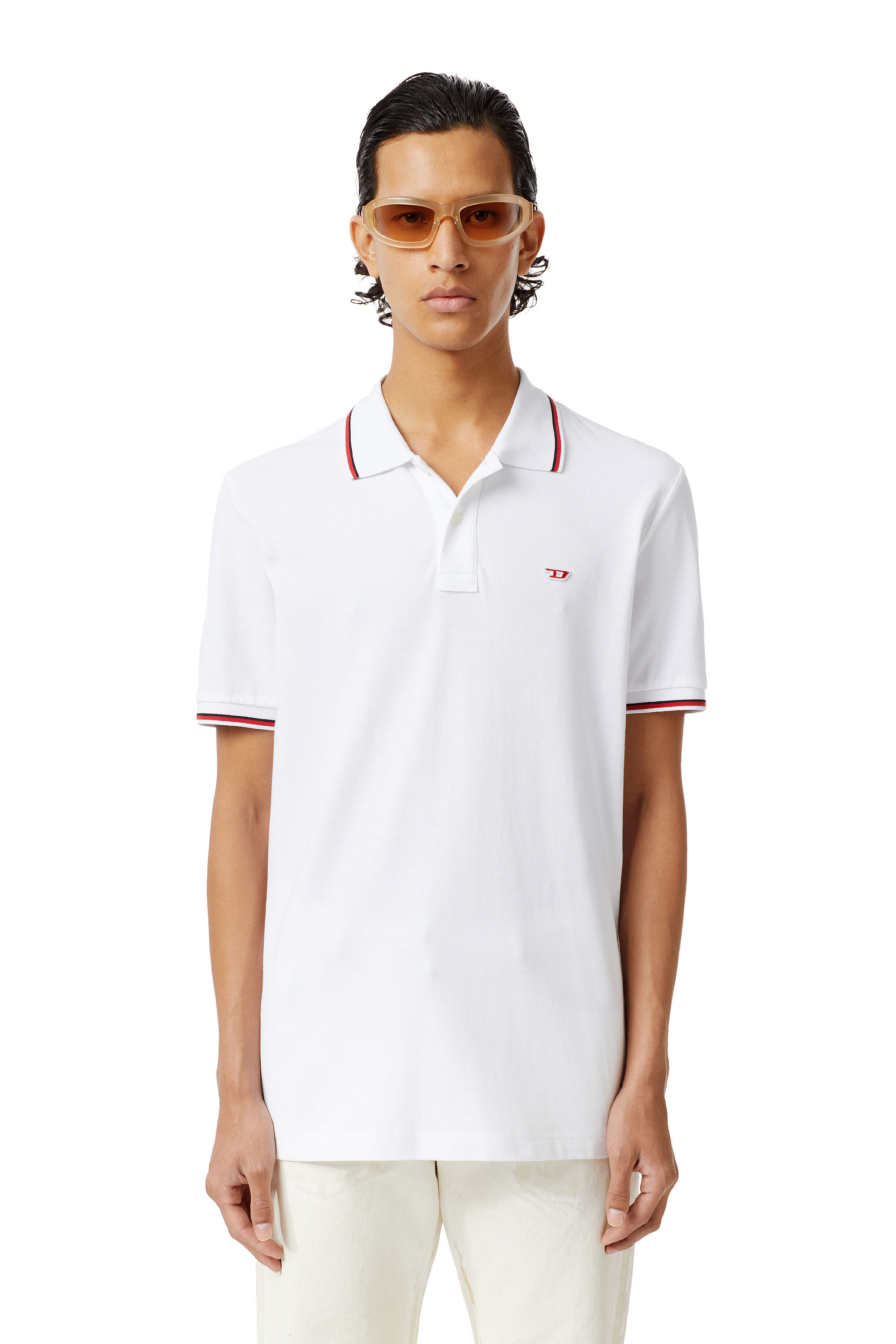 Diesel white online polo shirt