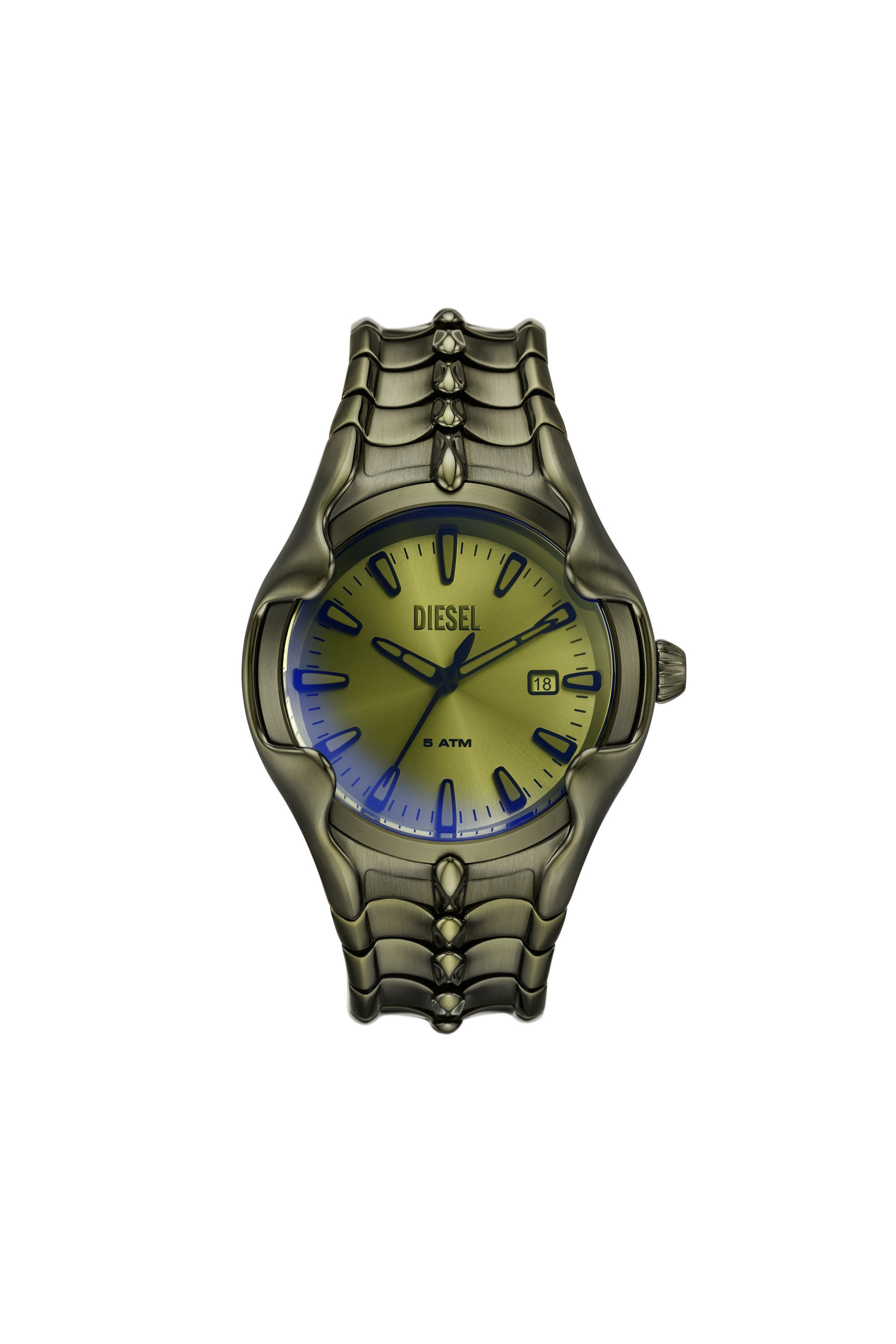 Diesel - DZ2221 WATCH, Male's Vert Three-Hand Date Green Stainless Steel Watch in Green - 1