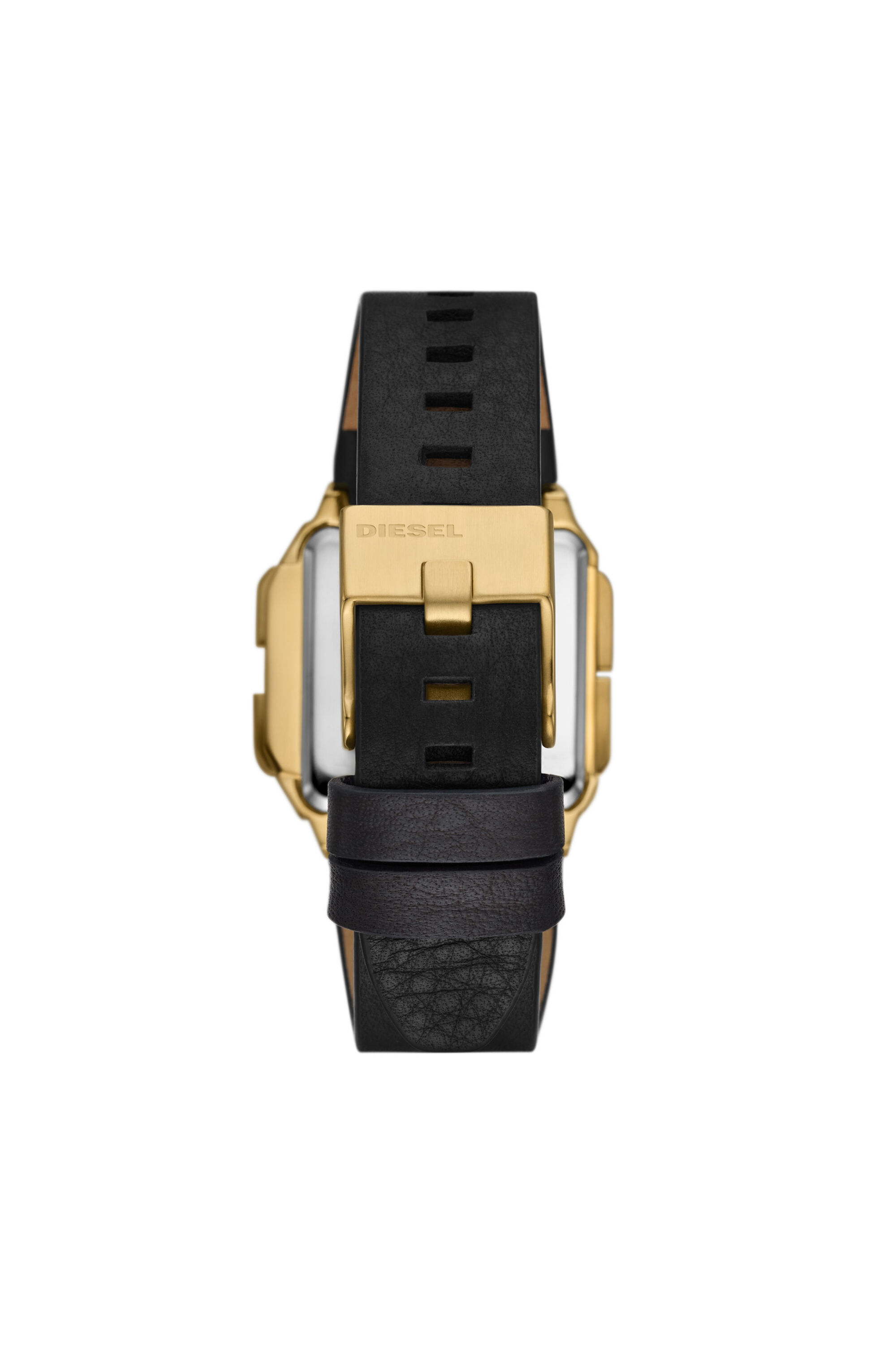 Diesel - DZ1996, Montre Chopped numérique en cuir noir Mixte in Noir - 2