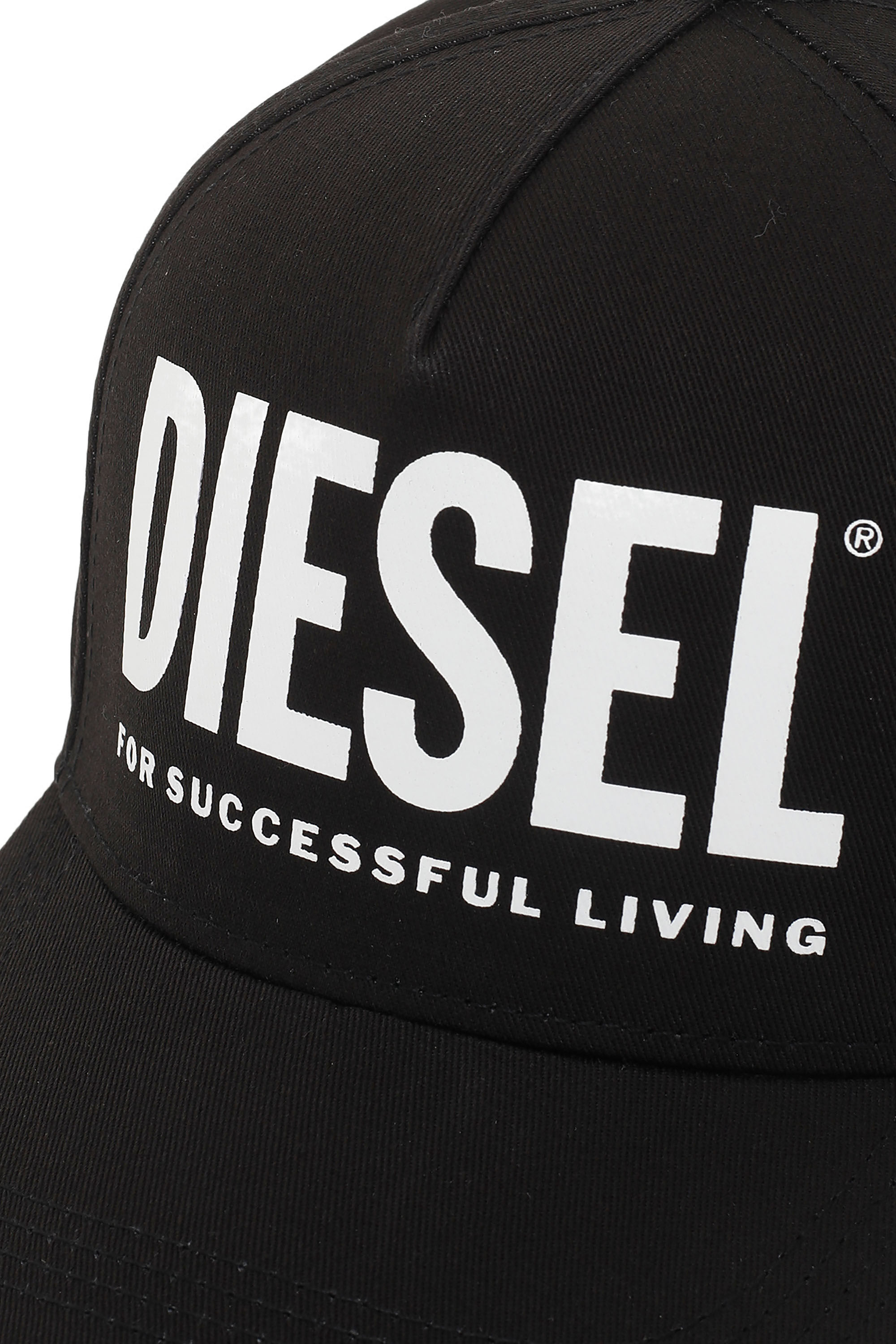 Diesel - FOLLY, Casquette de baseball à visière plate avec logo Mixte in Noir - 3
