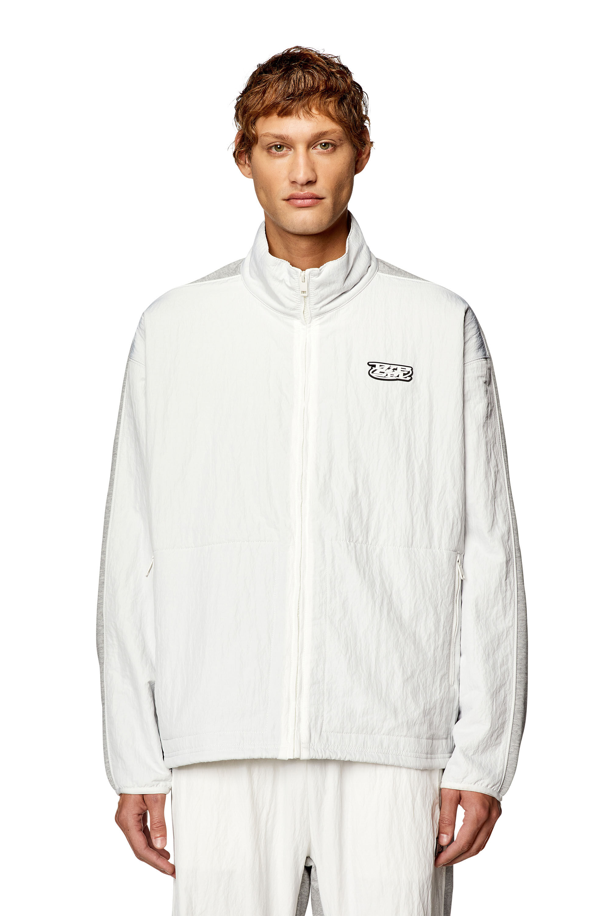 【在庫僅少】 Men's Track jacket in jersey and nylon | Multicolor | Diesel トップス