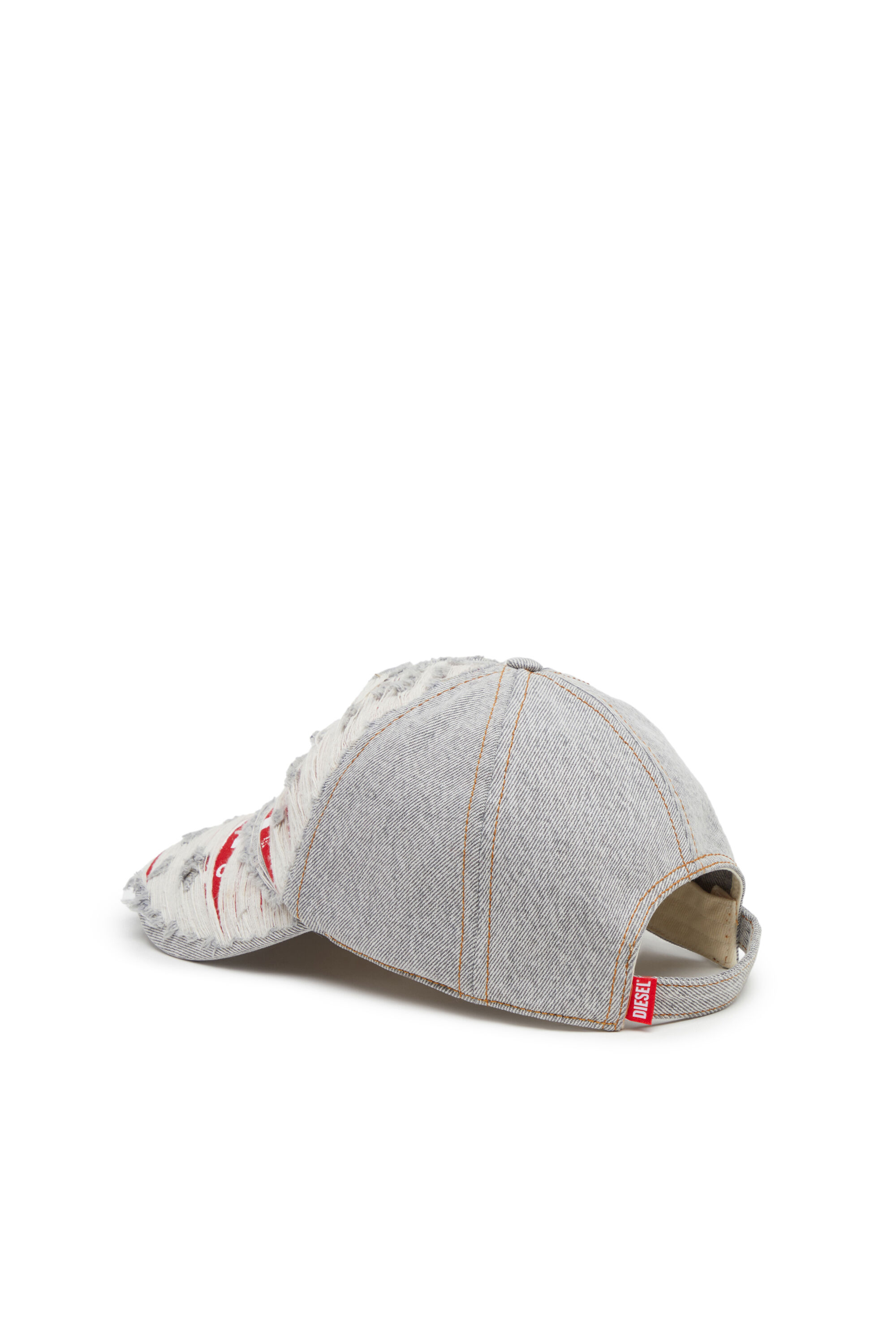 C-STRAM Man: Layered destroyed denim baseball cap | Diesel