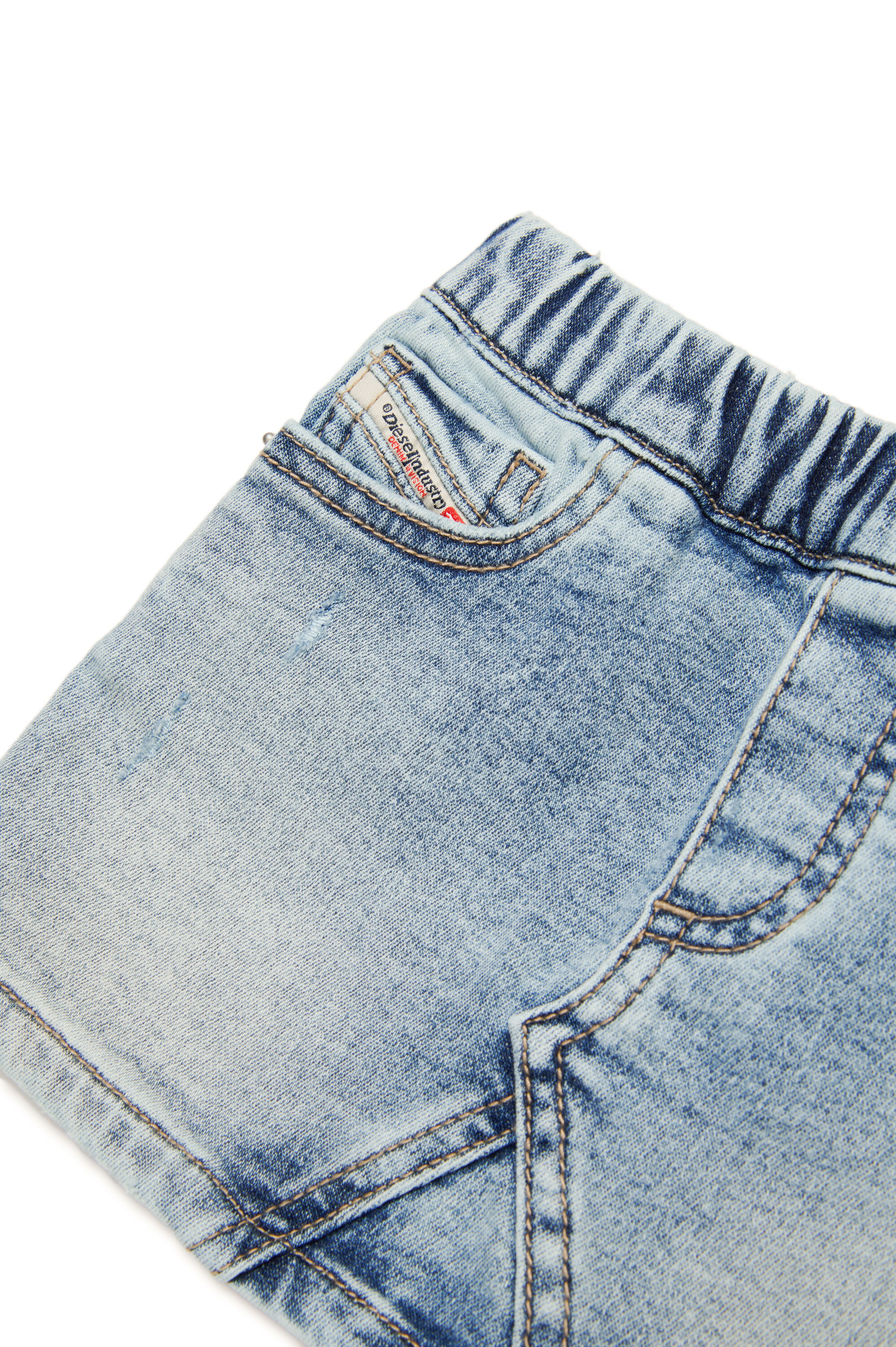 Diesel - GERRYB JJJ, Female's Short skirt in used-look JoggJeans in Light Blue - 4