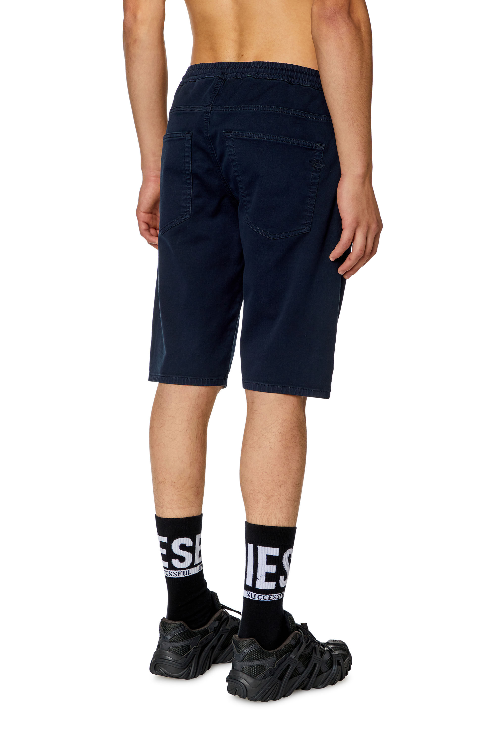 Diesel - 2033 D-KROOLEY-SHORT JOGG, Male's Chino shorts in JoggJeans in Dark Blue - 3