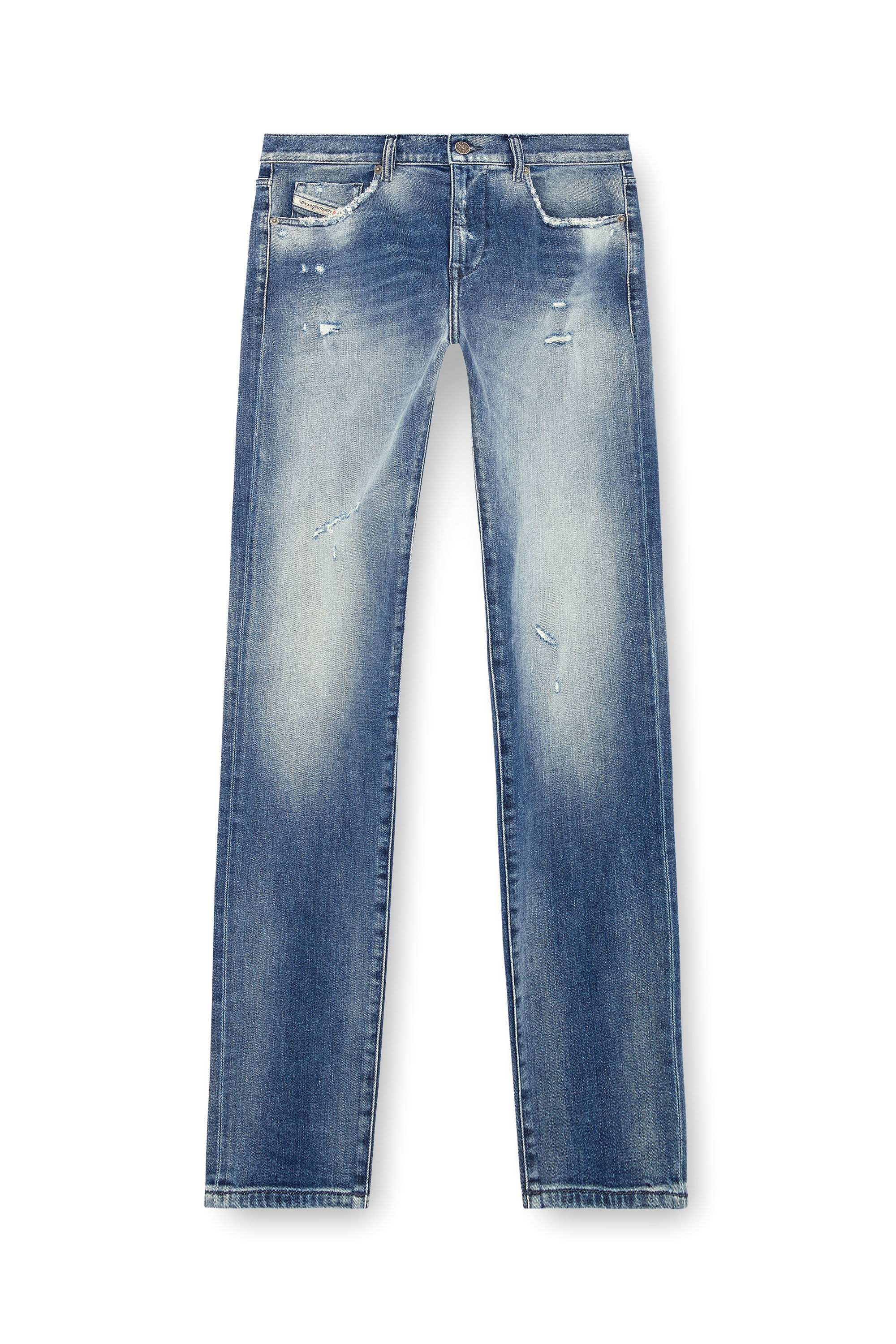 Diesel - Male Slim Jeans 2019 D-Strukt 09J61, Medium Blue - Image 2