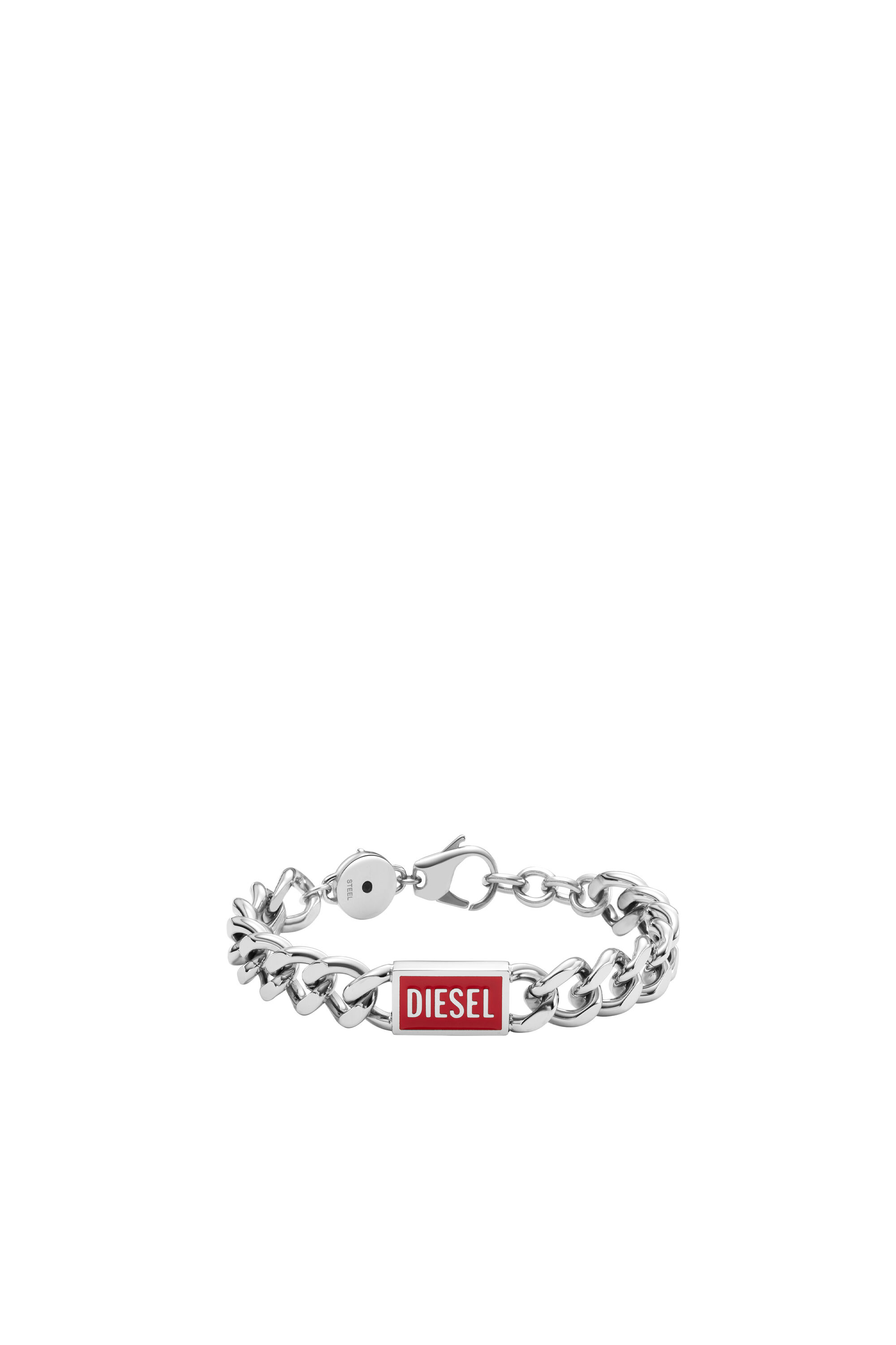 特価商品  Chain Logo Steel Stainless Man: DX1371 Bracelet Diesel | アクセサリー