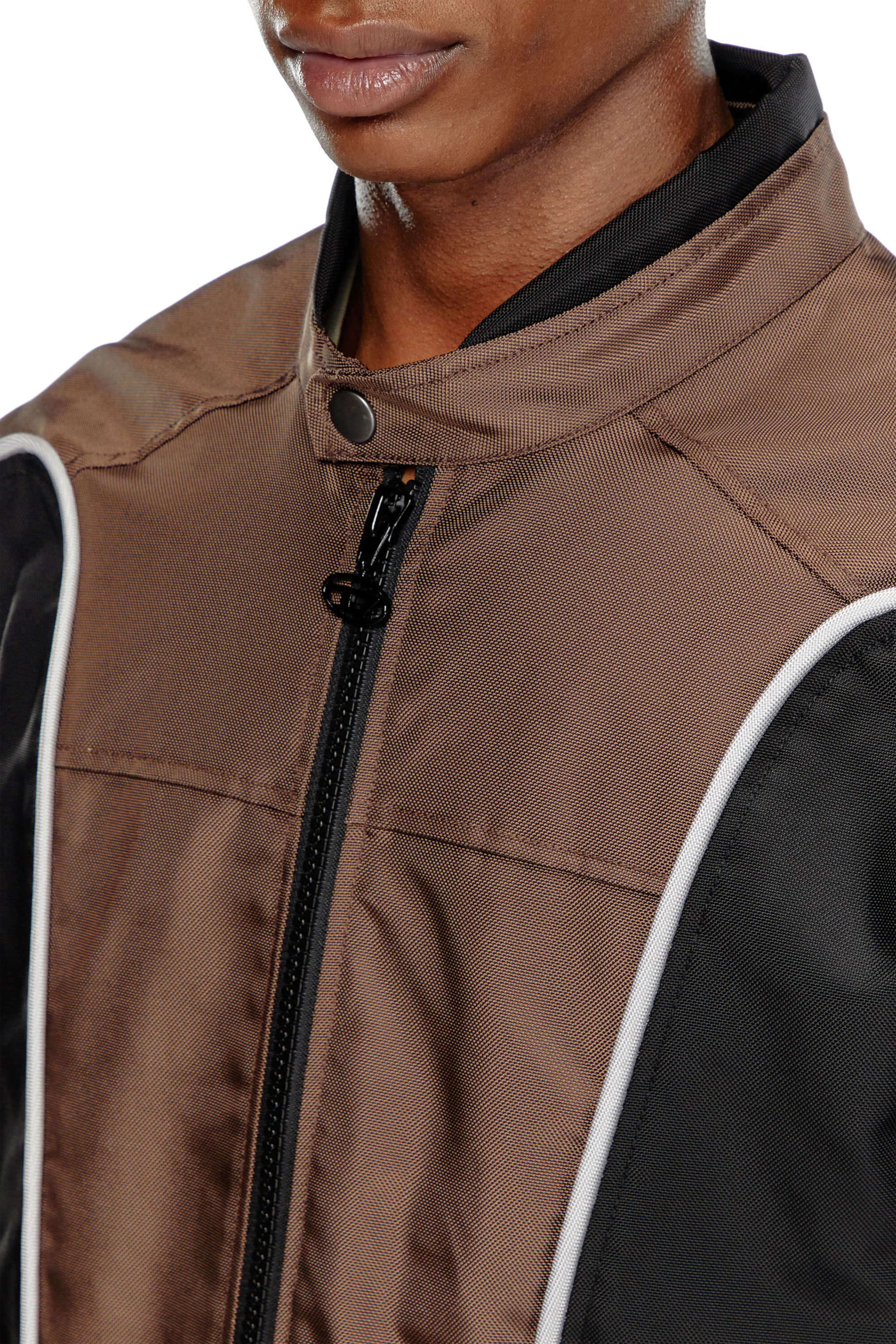 Diesel - J-BLINK, Veste biker en nylon color-block Homme in Polychrome - 4