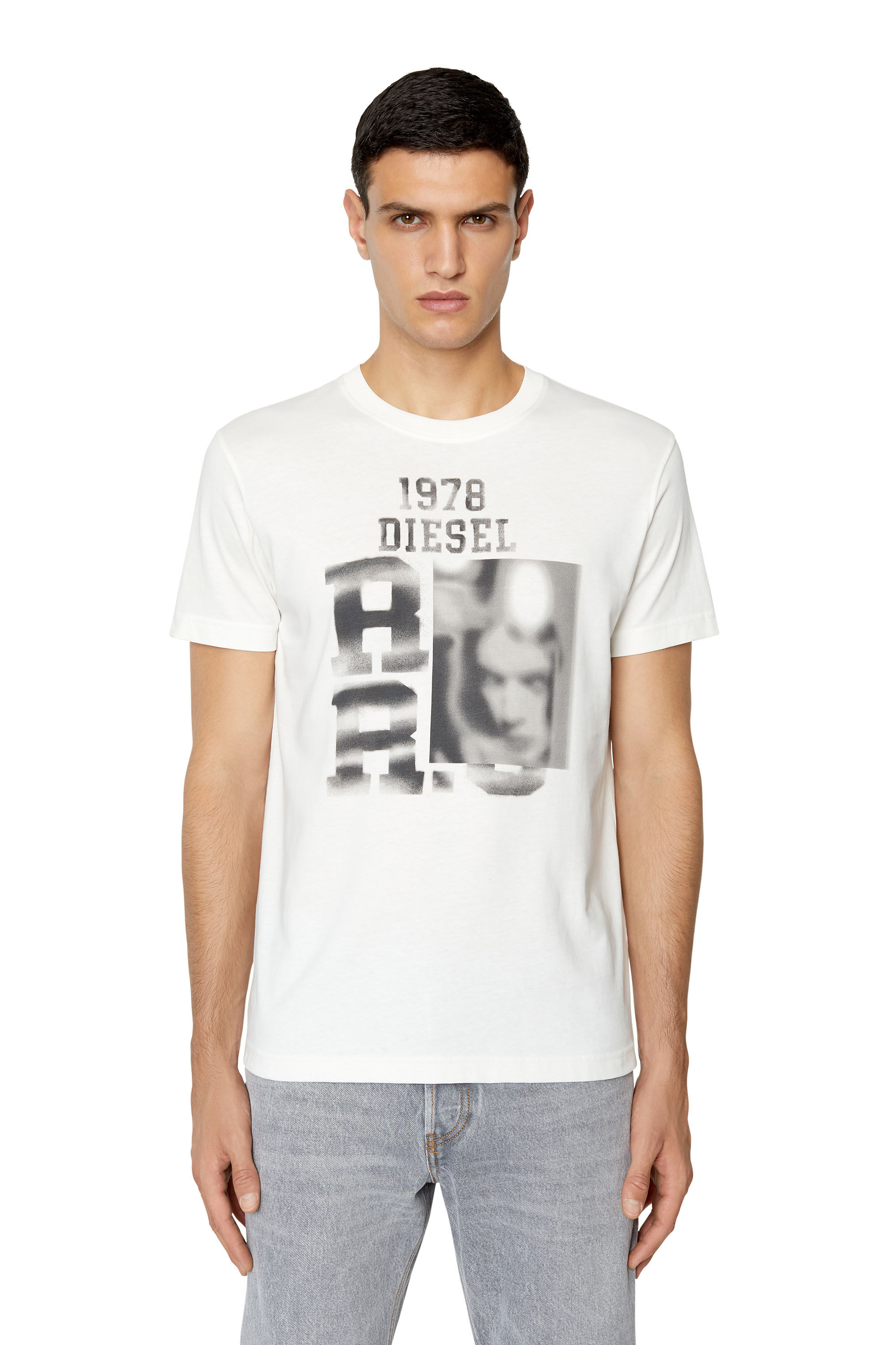T DIEGOR E13 Man T shirt with blurred graphic print Diesel