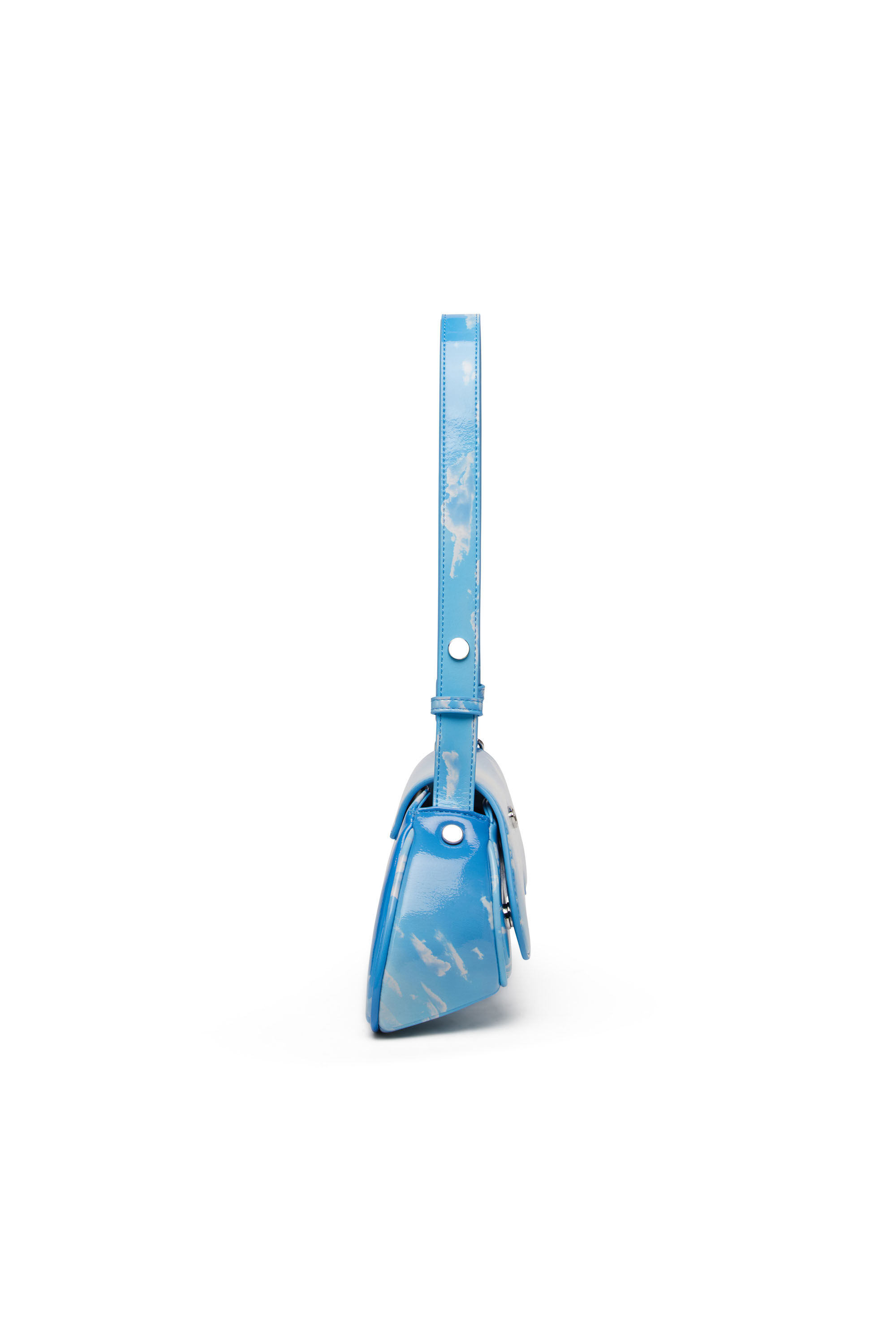 Diesel - PLAY CROSSBODY, Female's Play-Shoulder bag in printed glossy PU in Light Blue - 4