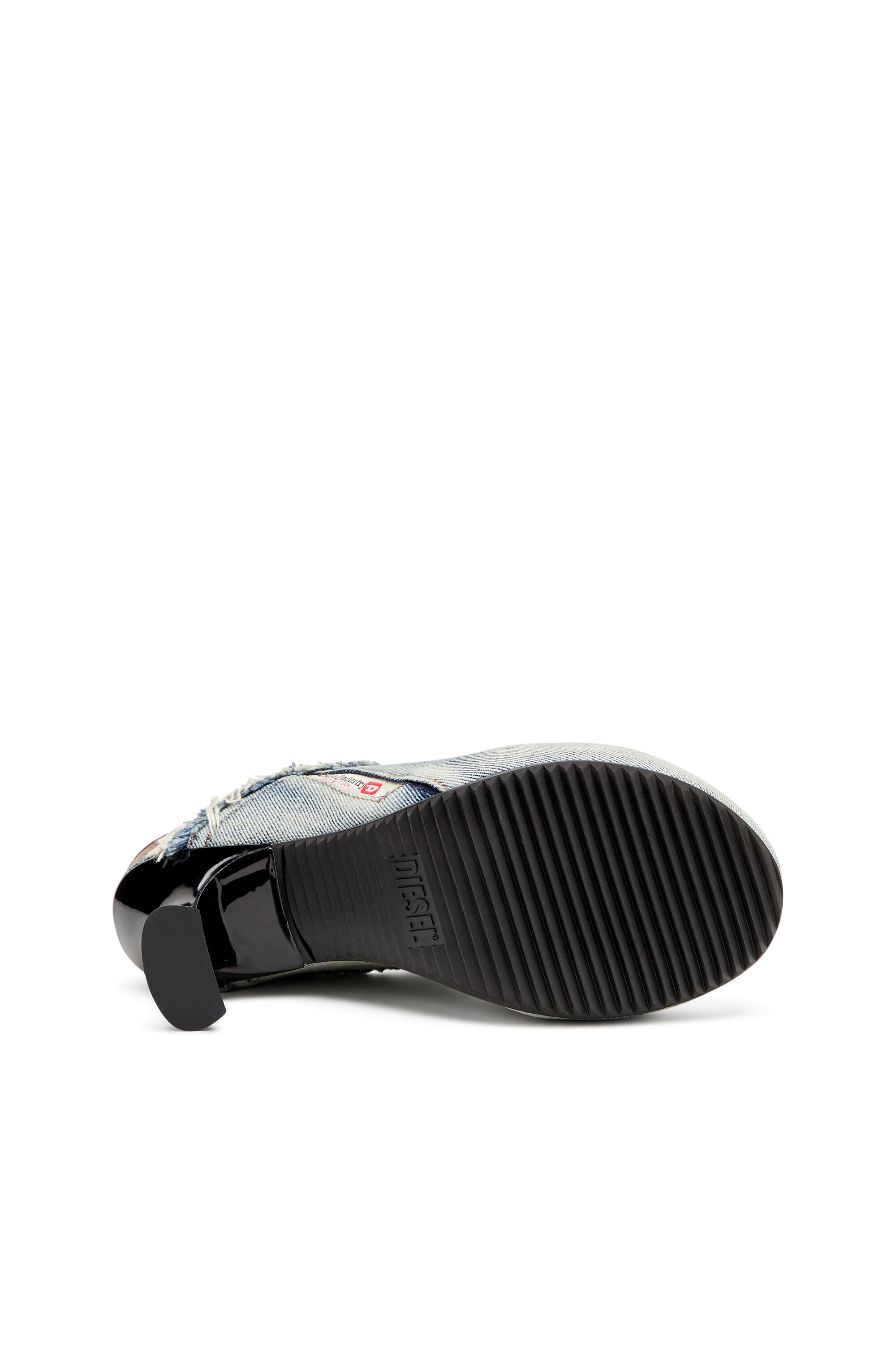 Diesel - D-WOODSTOCK ML W, D-Woodstock-Mules en denim effiloché Femme in Bleu - 5