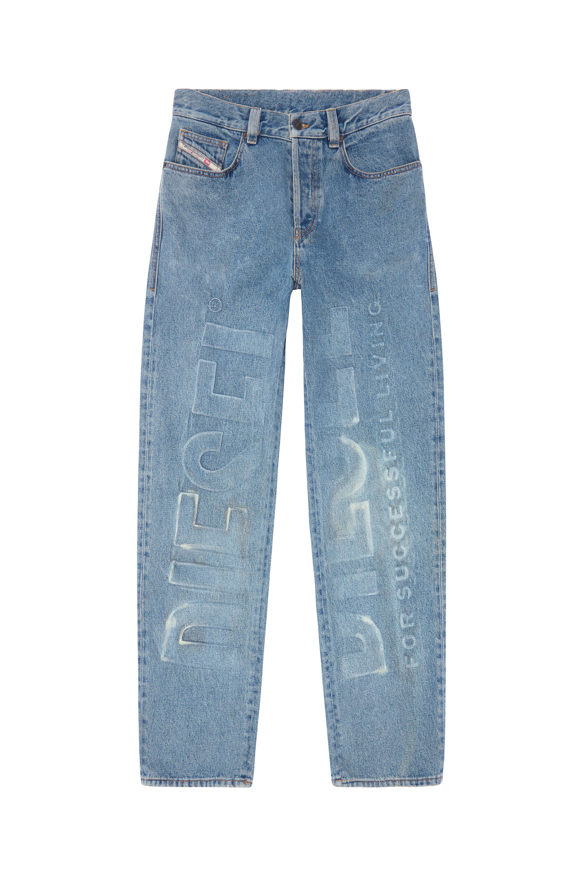Diesel - Straight Jeans 2010 D-Macs 007B9, Bleu Clair - Image 2