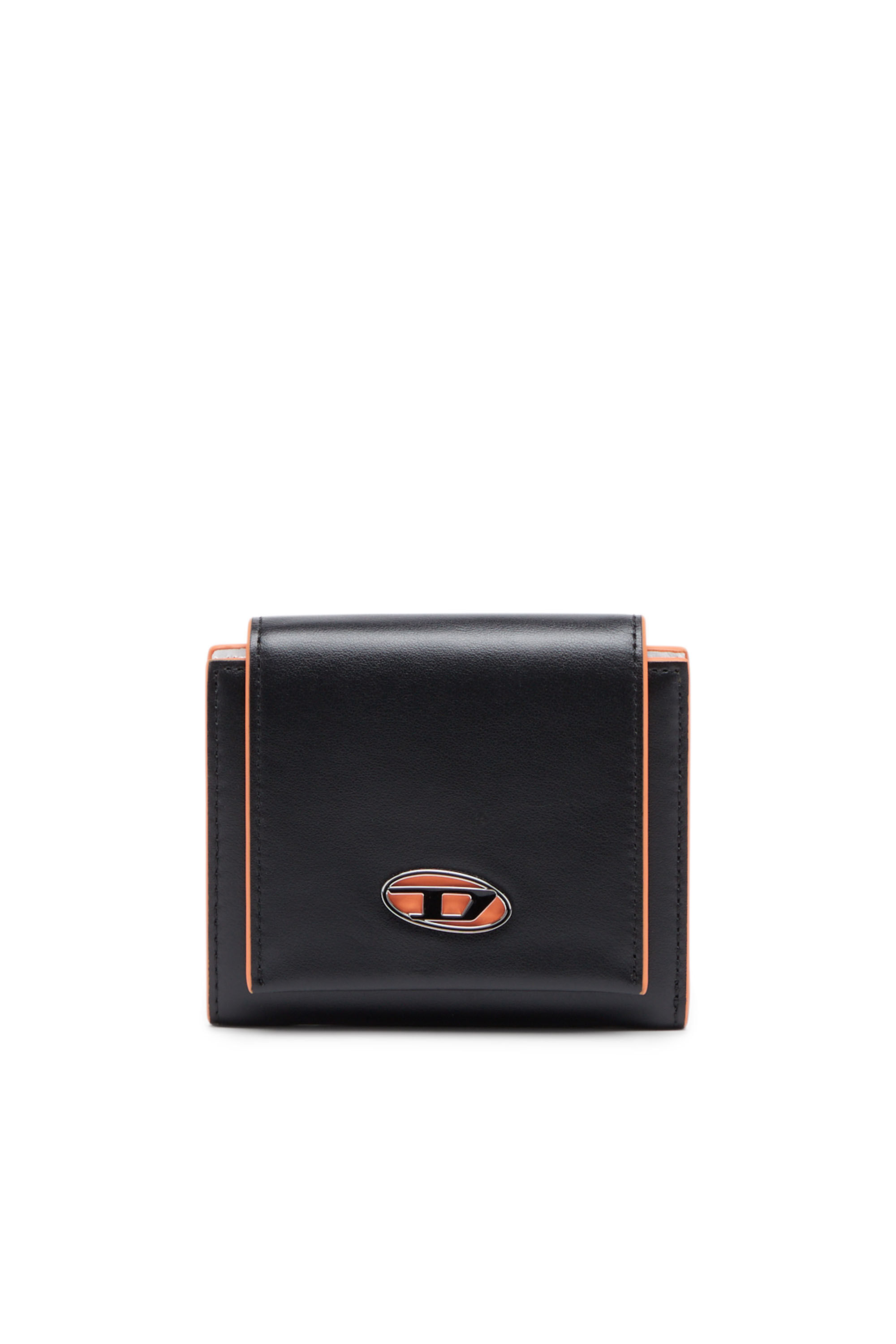Diesel - BI-FOLD COIN S 3D, Black/Orange - Image 1