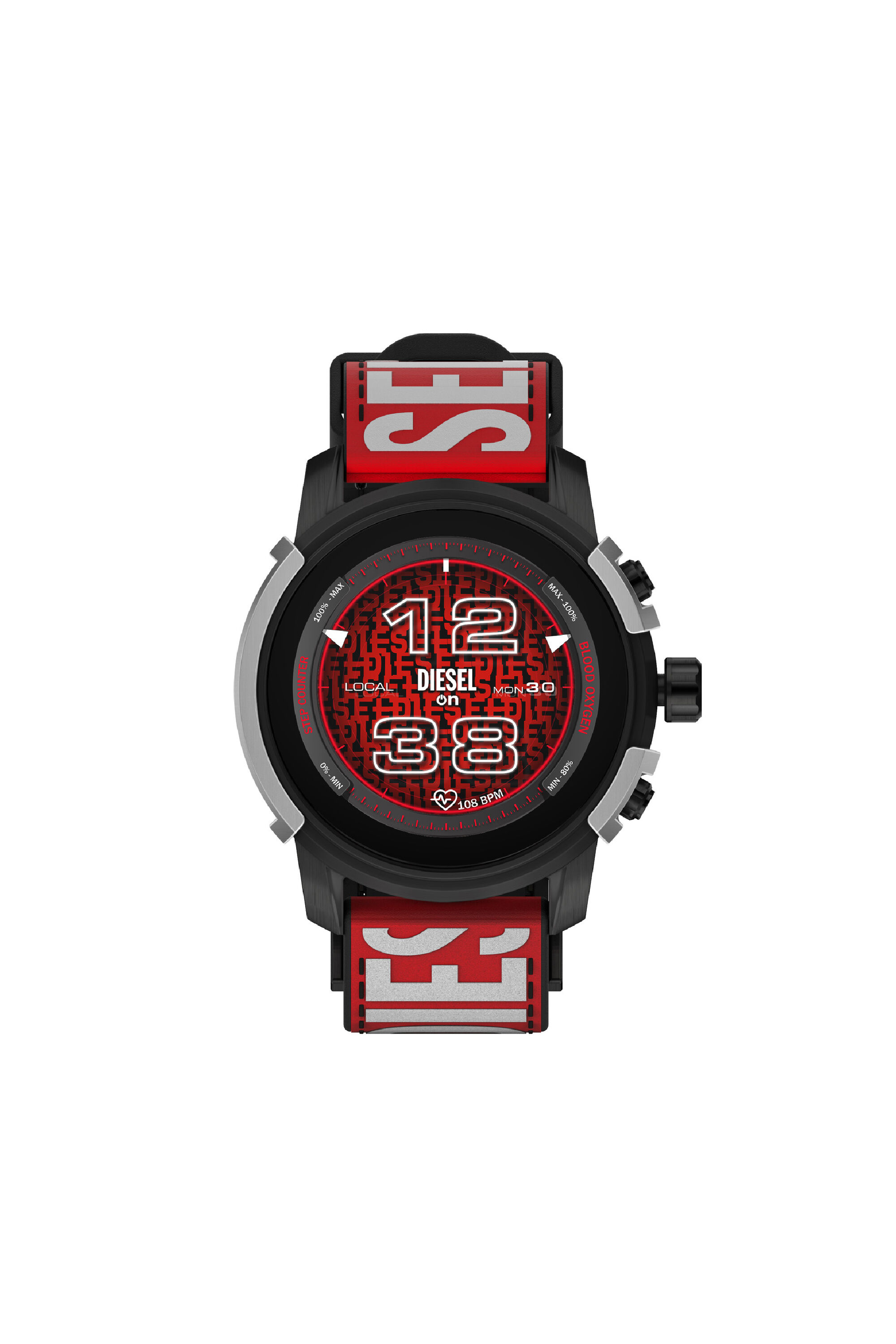 Men's Griffed nylon and silicone smartwatch | DZT2041 Diesel