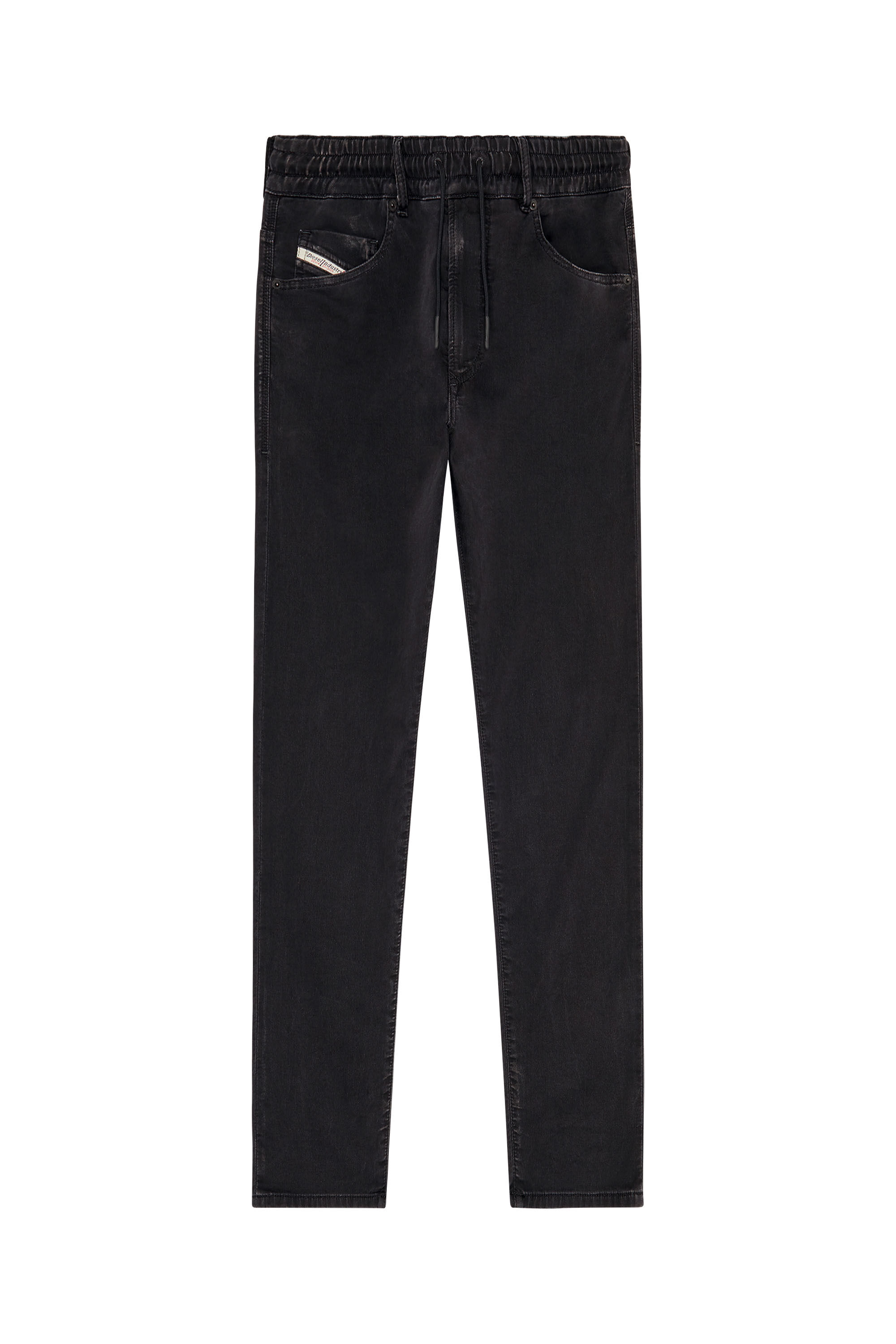 Diesel - Tapered 2030 D-Krooley Joggjeans® 068DX, Male's Regular 2030 D-Krooley Joggjeans® in Black/Dark Grey - 2