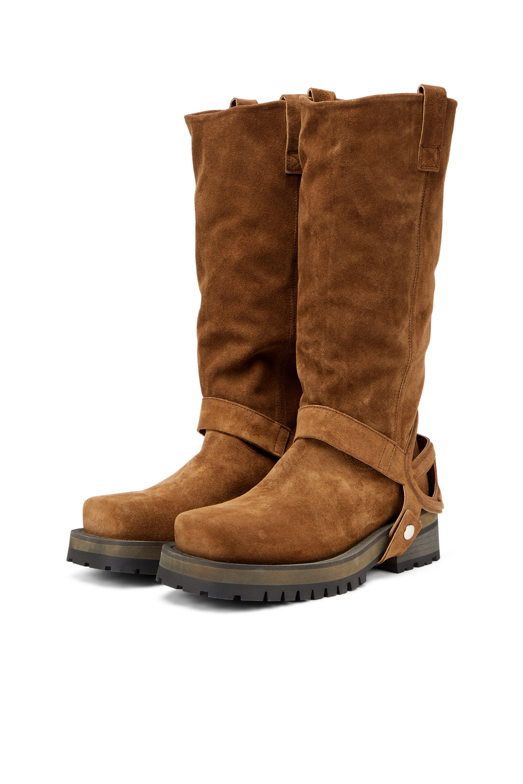 Diesel - D-TEXAN 2IN1 CH, Female's D-Texan-High and low Texan biker boot in Brown - 8