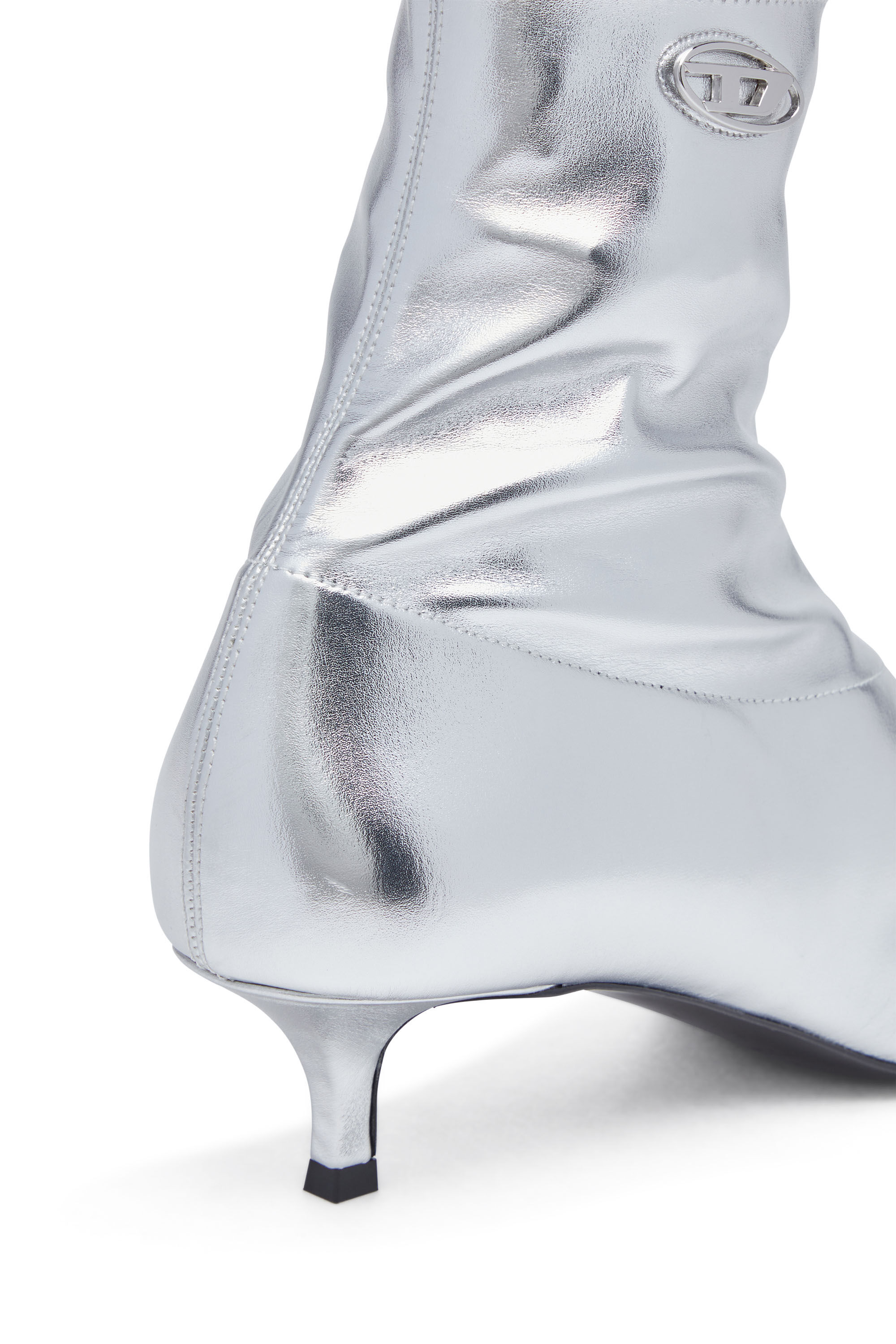Kitten heel on sale grey boots