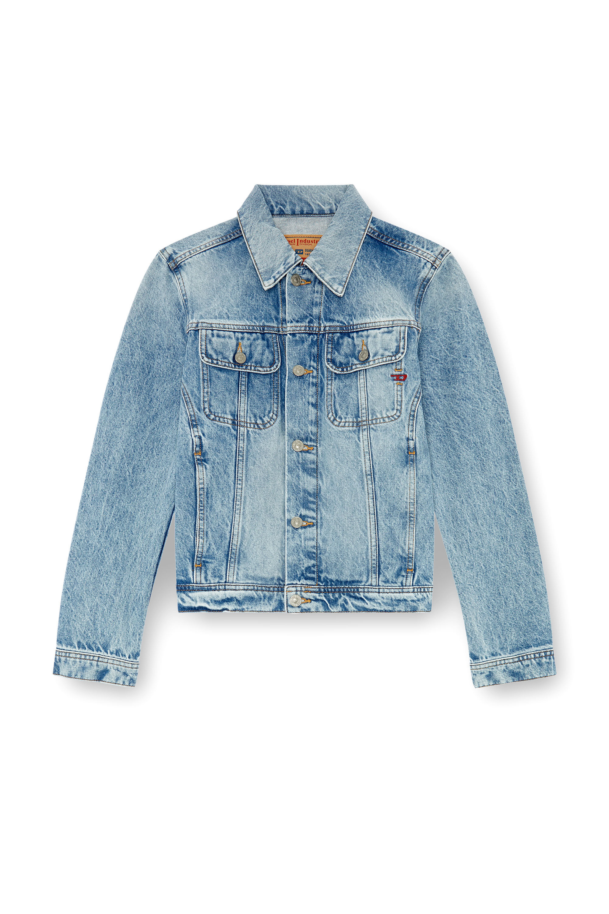 Diesel - DE-BONNY, Female's Trucker jacket in denim in Light Blue - 2