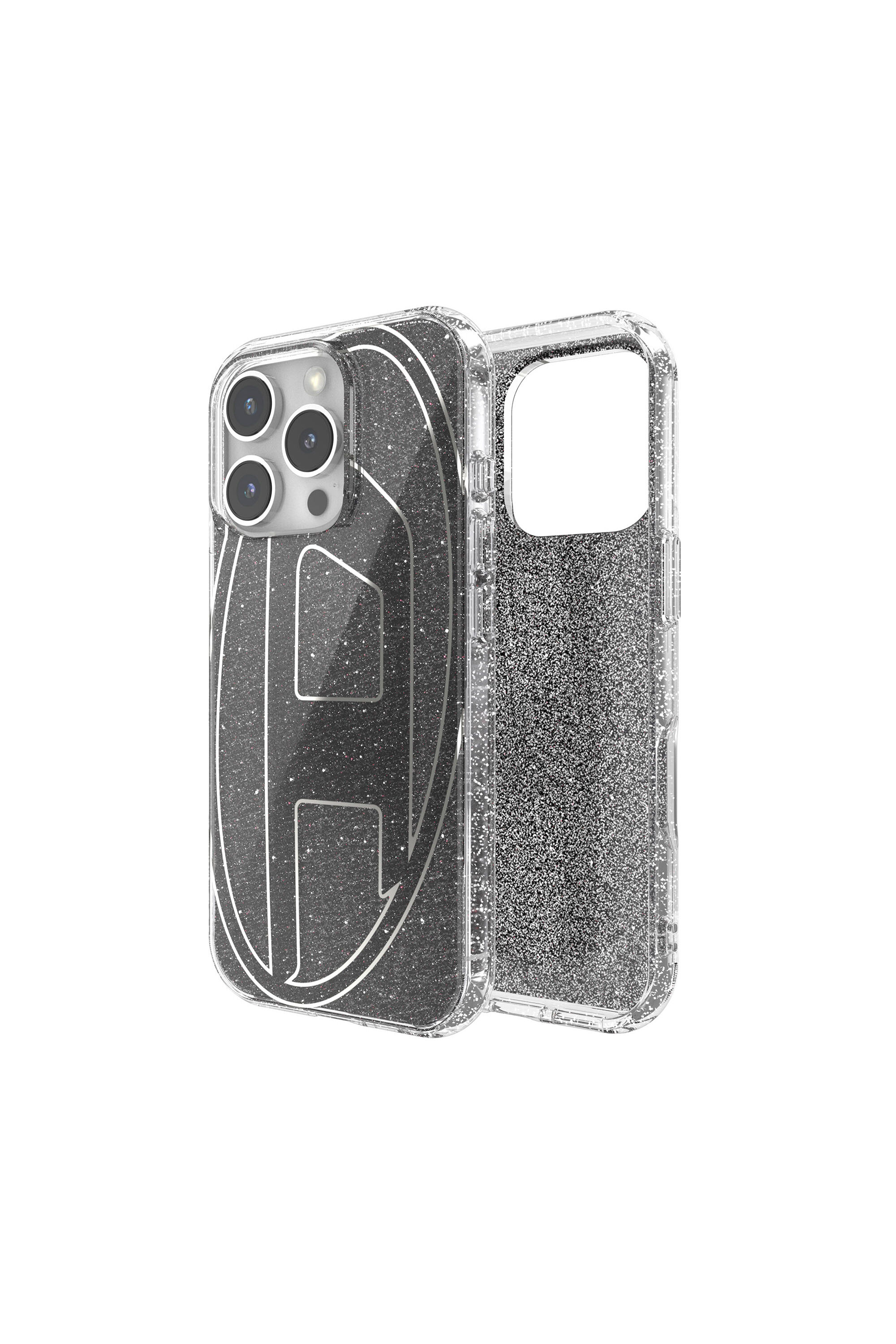 Diesel - 60148 AOP CASE, Coque pailletée pour iP 16 Pro Mixte in Noir - 1