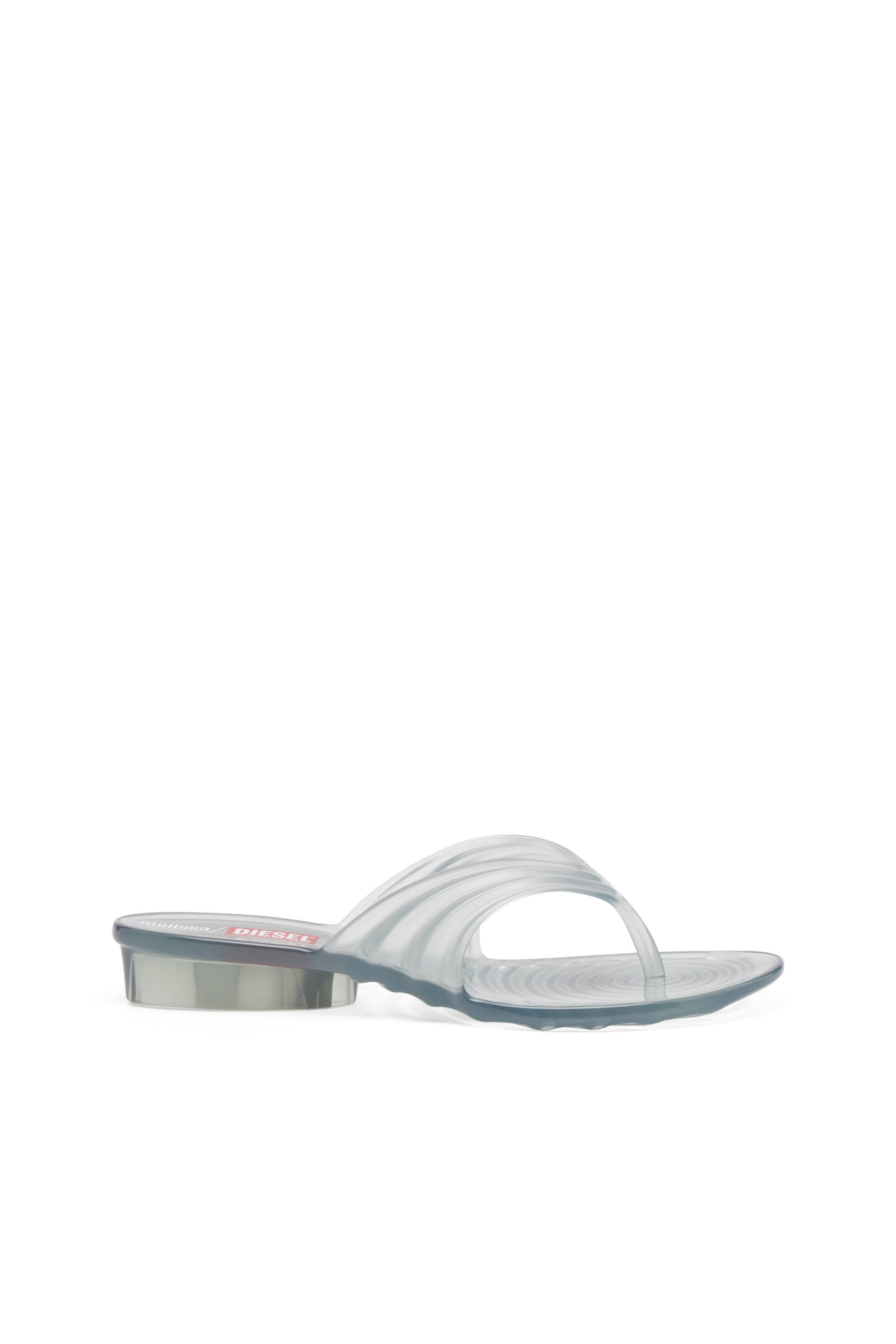 Diesel - MELISSA QUANTUM THONG, Female's Sculptural flip-flops in Melflex® in Light Grey - 1