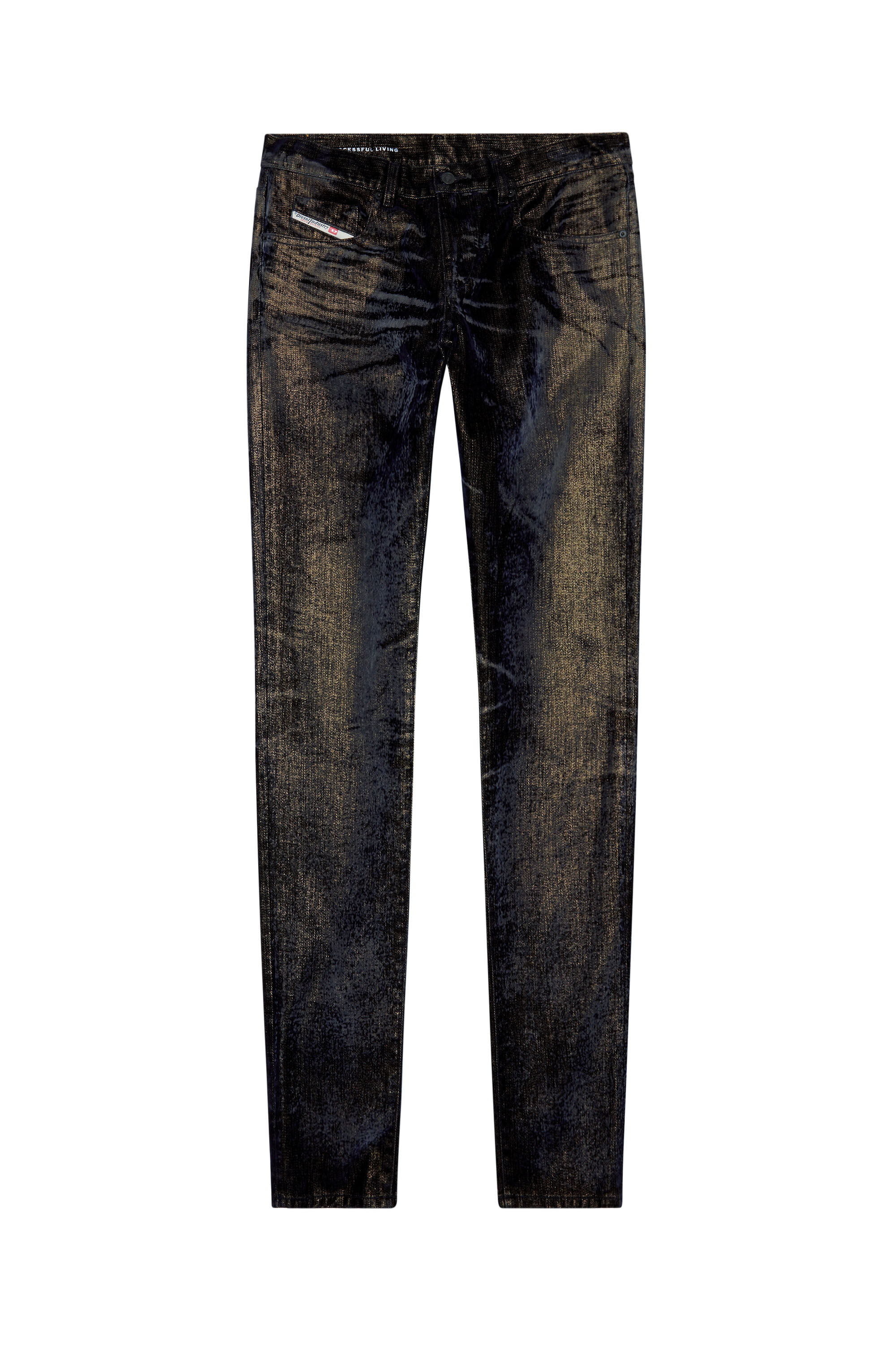 Diesel - Slim Jeans 2019 D-Strukt 09I49, Noir/Gris foncé - Image 2