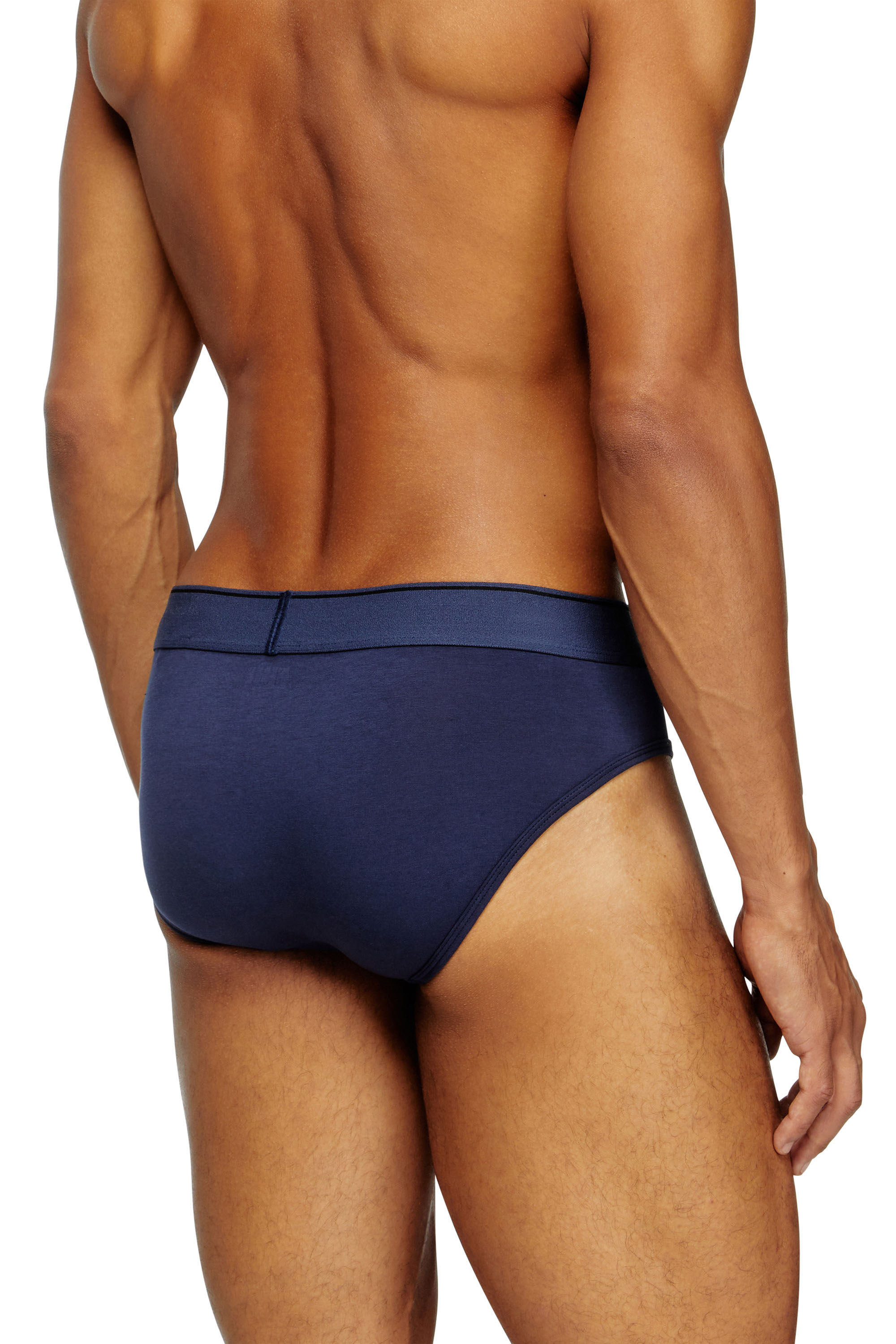 Diesel - UMBR-ANDRETHREEPACK, Male's Three-pack of plain logo briefs in Blue/Black - 4