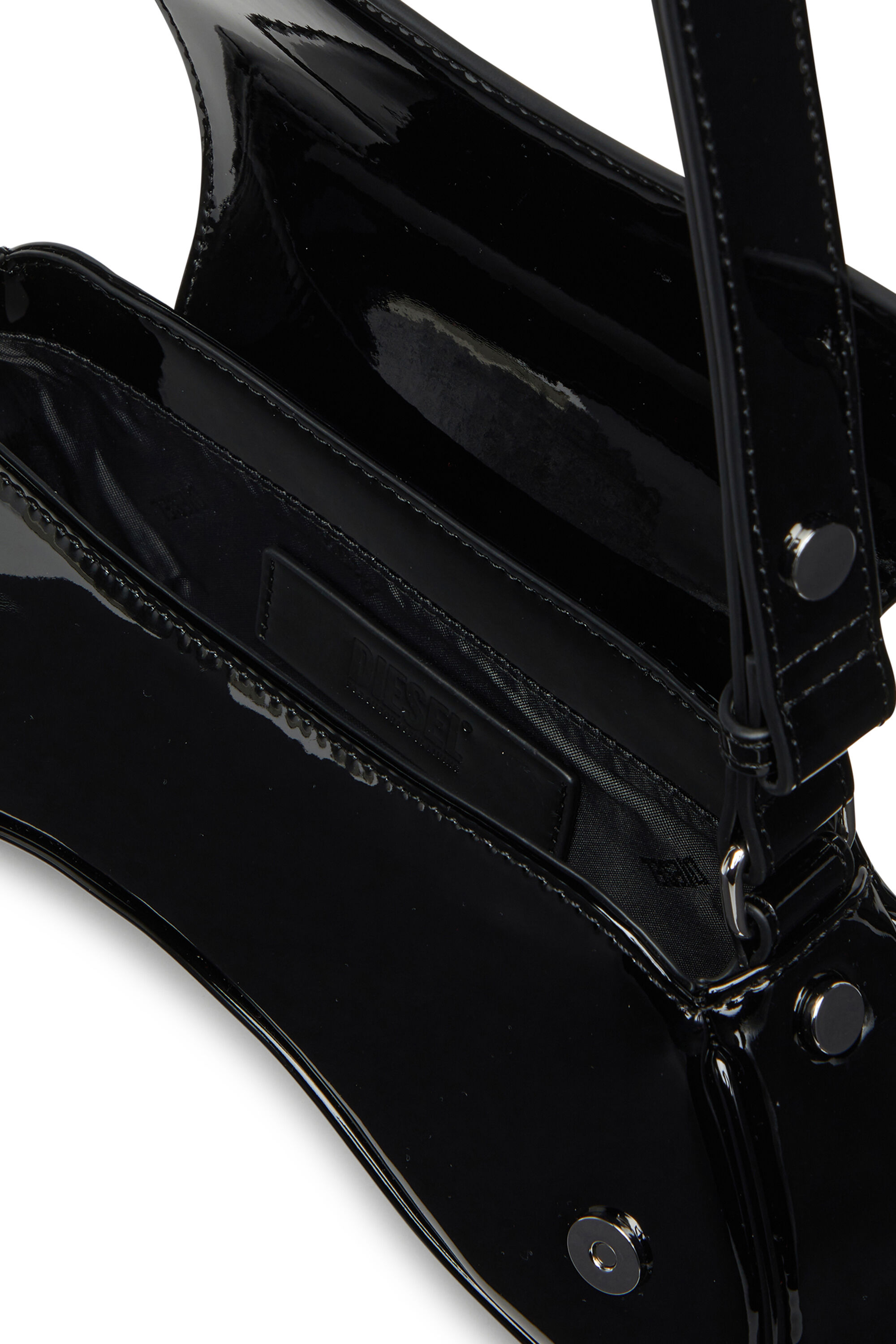 Diesel - PLAY CROSSBODY, Play-Sac à bandoulière en PU brillant Femme in Noir - 2