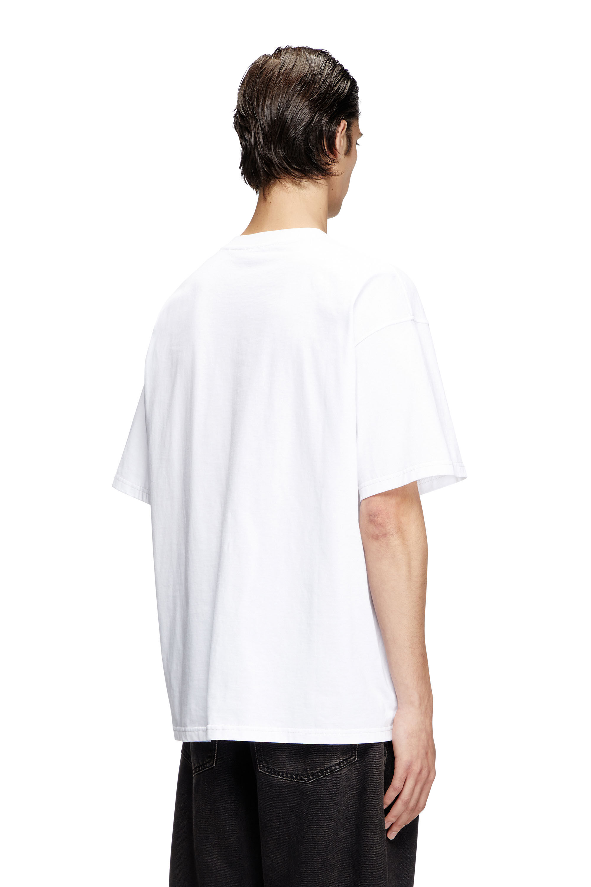 Diesel - T-ADJUST-R25, Male's T-shirt with Diesel Core print in White - 4