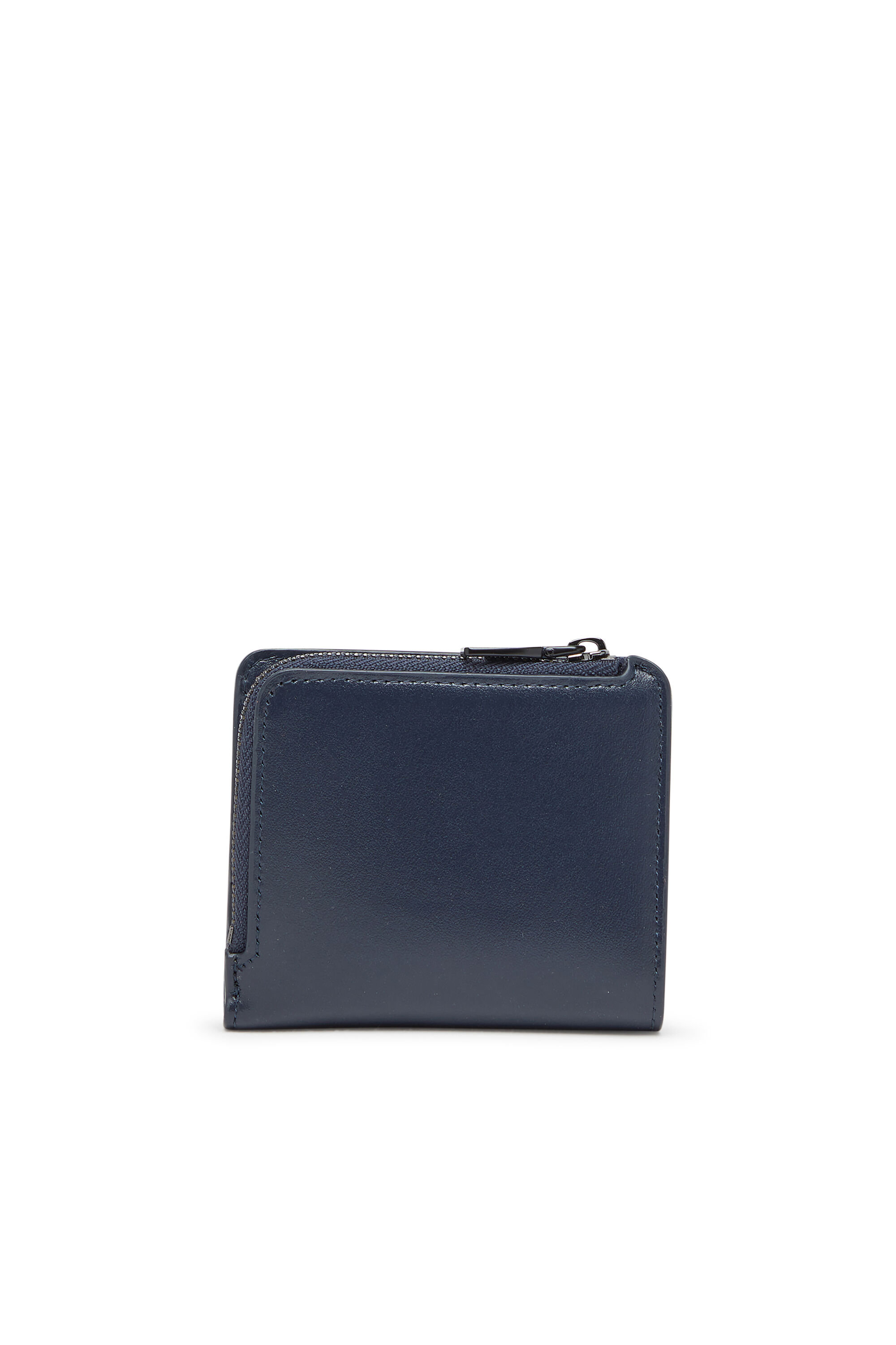 Diesel - HOLI -D BI FOLD ZIP L, Male's Zipped leather card holder in Blue - 2