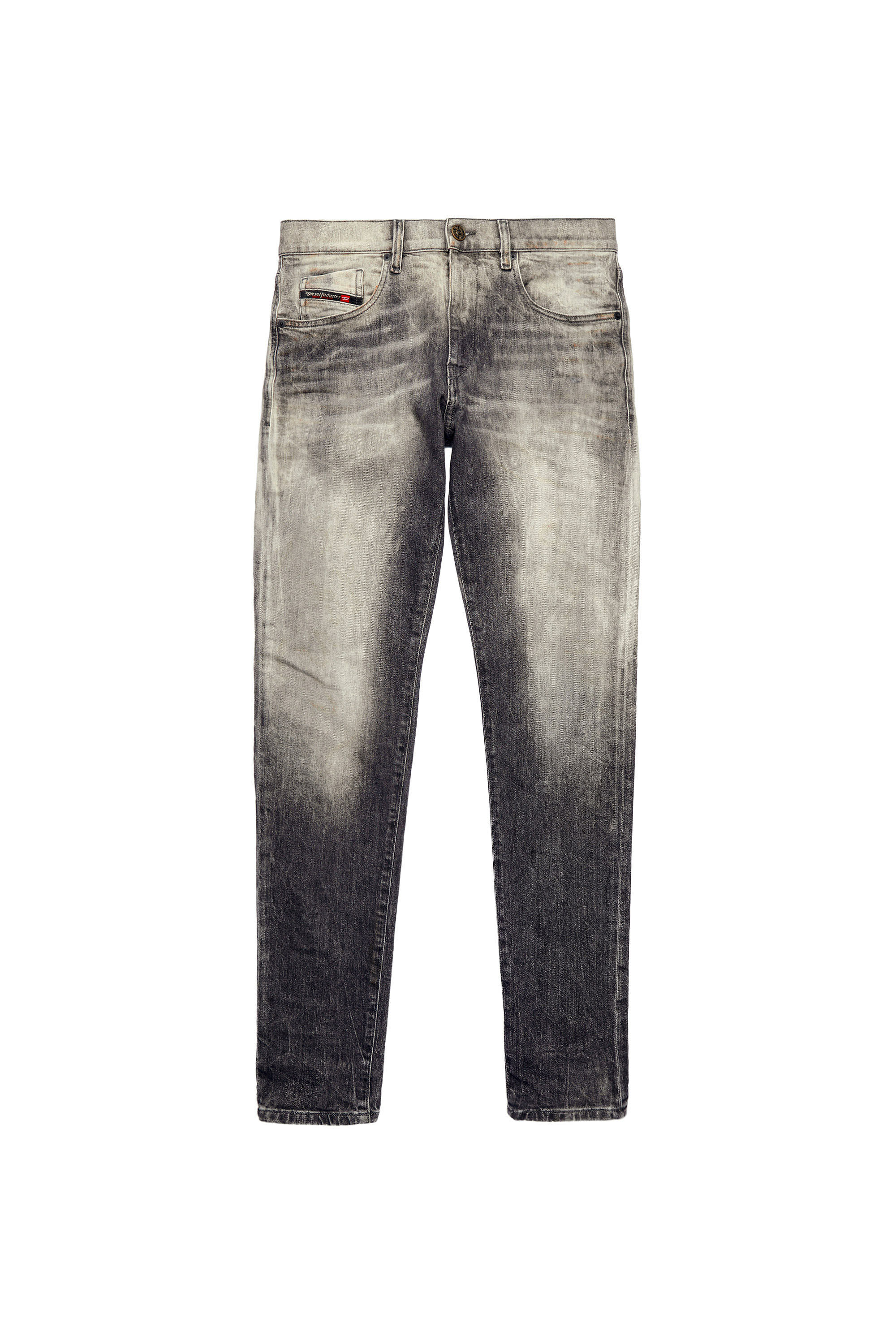 Diesel - Slim Jeans 2019 D-Strukt 09A83, Noir/Gris foncé - Image 2