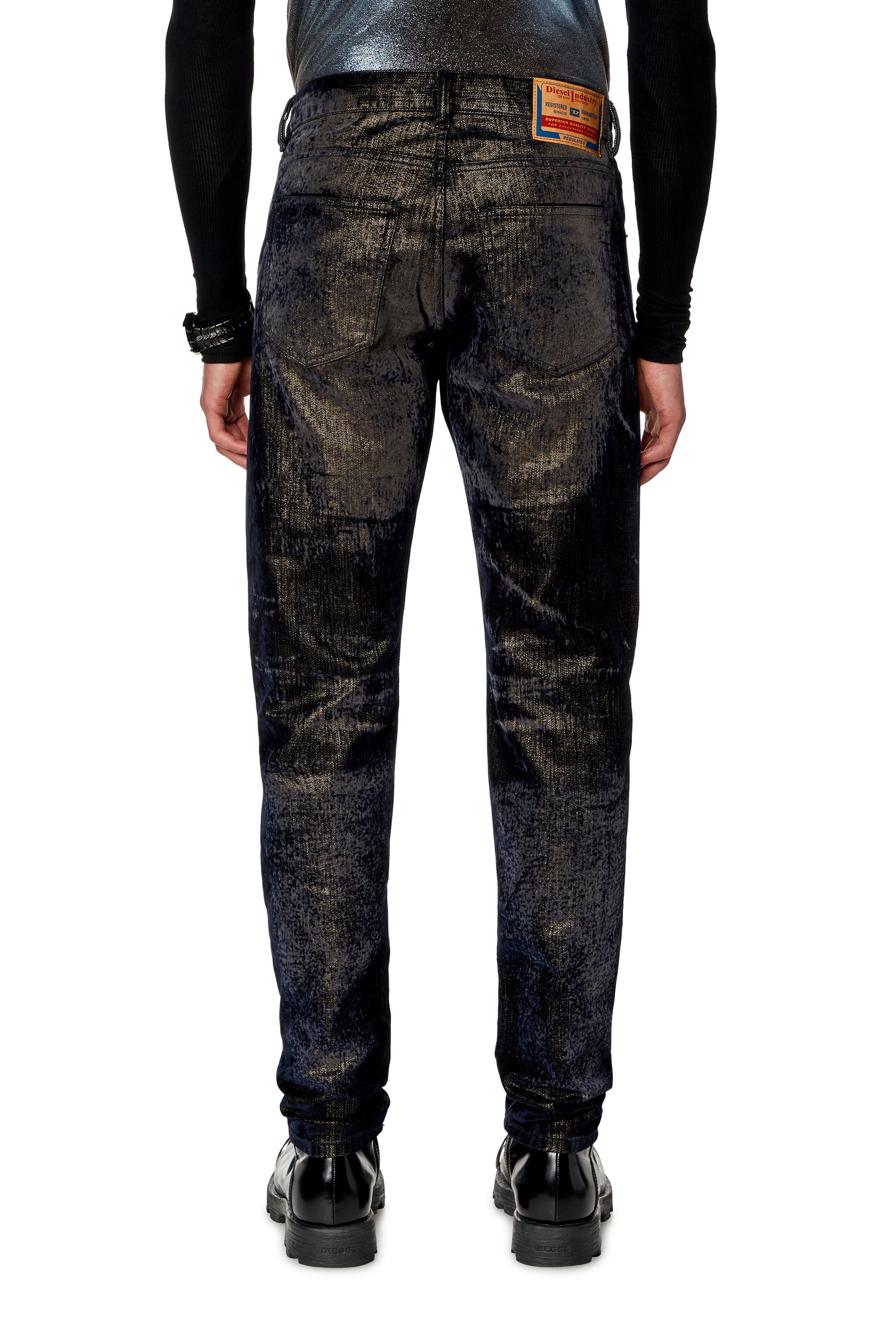 Diesel - Slim Jeans 2019 D-Strukt 09I49, Noir/Gris foncé - Image 4