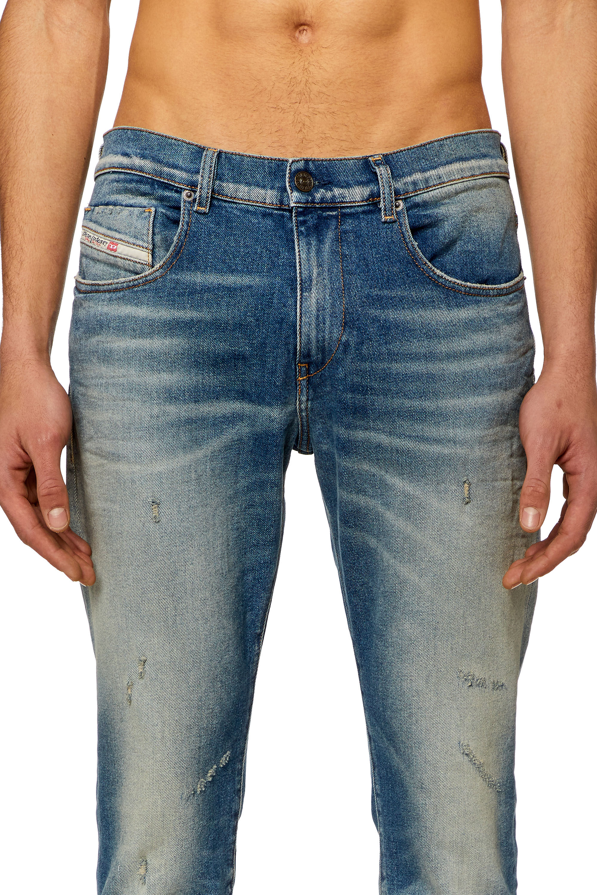Diesel - Slim Jeans 2019 D-Strukt 09H55, Bleu Clair - Image 5