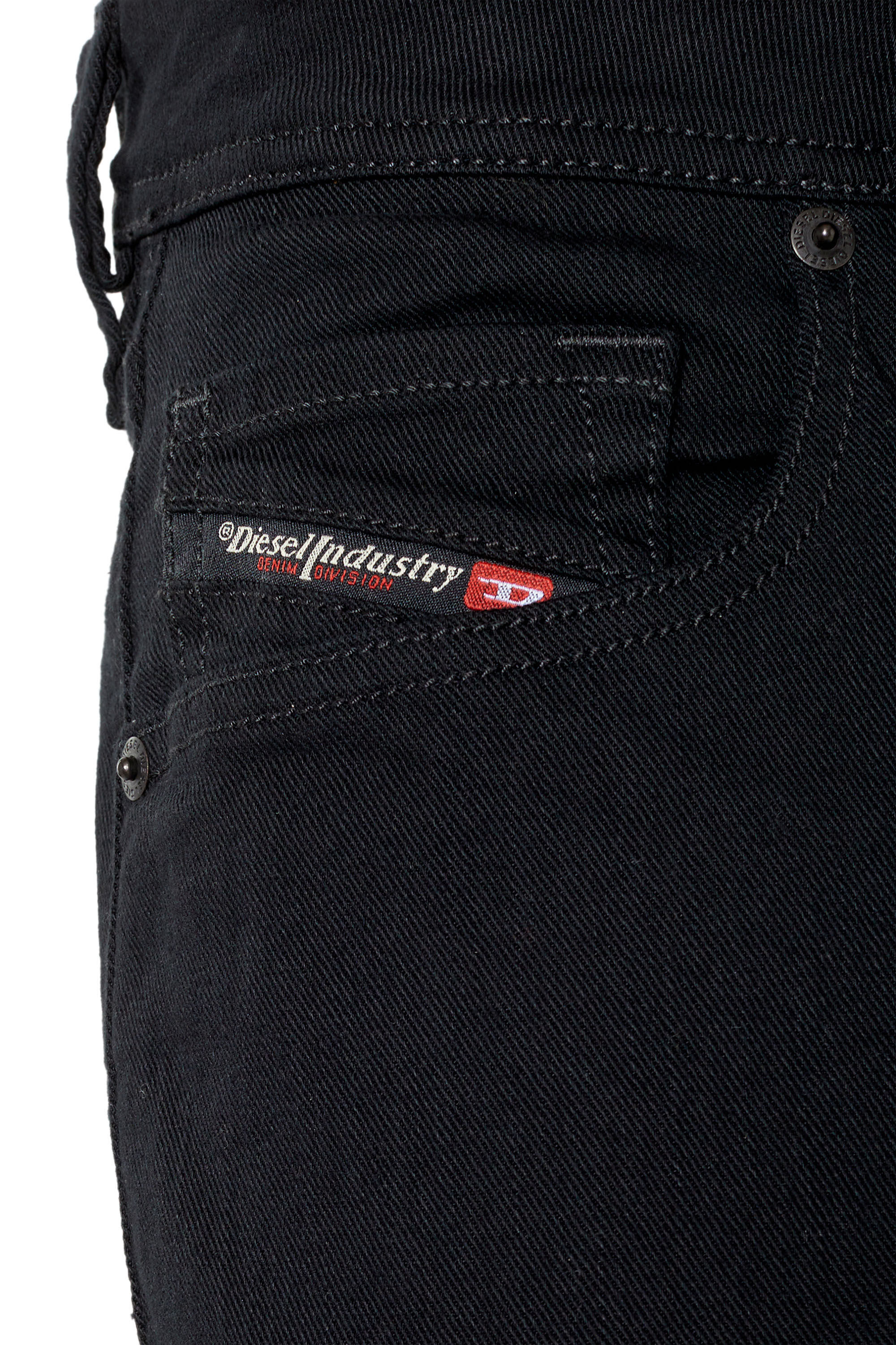 LARKEE BEEX Man Tapered Black Dark grey Jeans mid rise Diesel