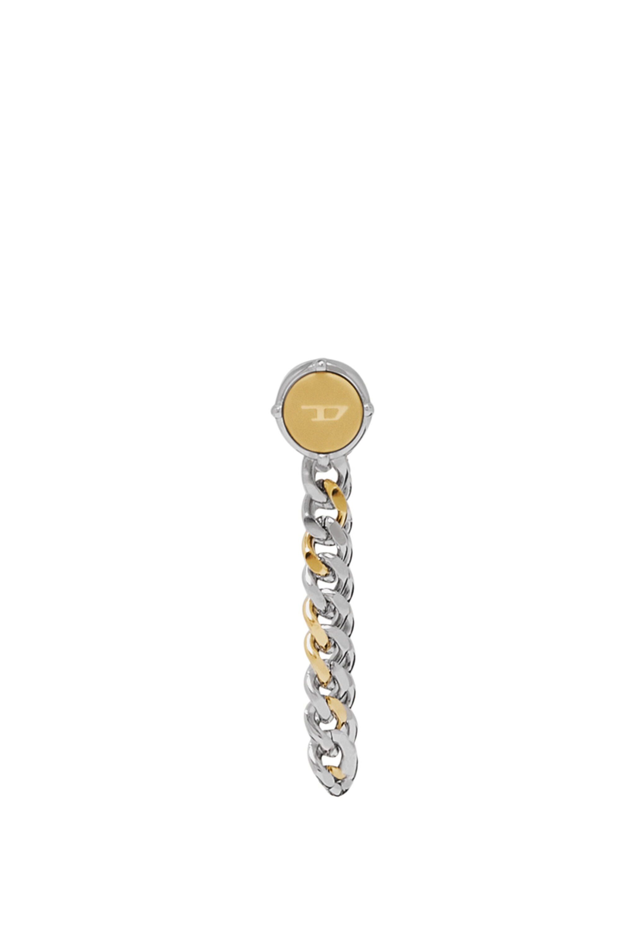 Diesel - DX1353, Boucle d'oreille pendante en acier inoxydable avec chaîne de Diesel Mixte in Gris argenté - 2